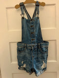 Denim Overall Shorts (Pre-Loved) Size 10/12