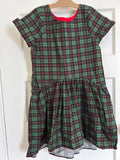 Green Plaid Dress with High-Low Waist (Pre-Loved) Size 10