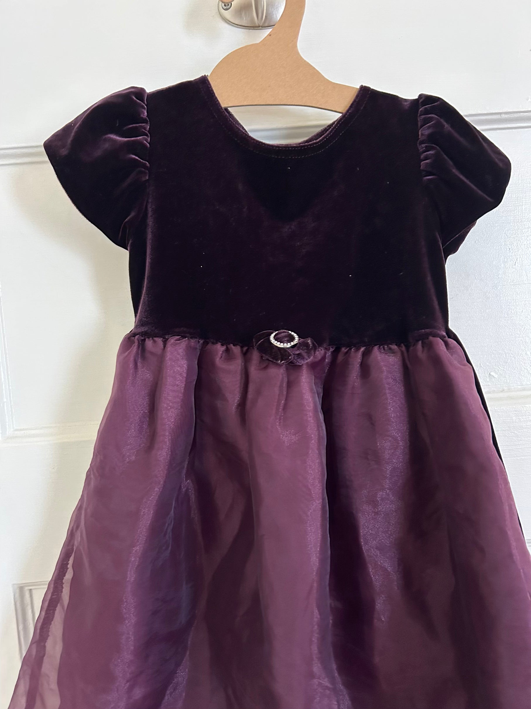 Deep Purple / Plum Holiday Dress (Pre-Loved) Size 2/3t - Tags Missing