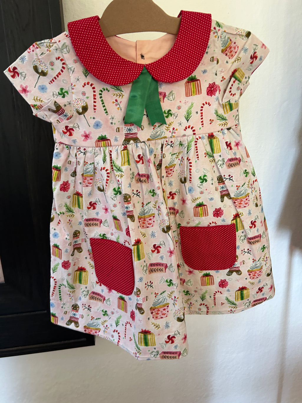 Pink Gingerbread Dress with Peter Pan Collar | Size 2t