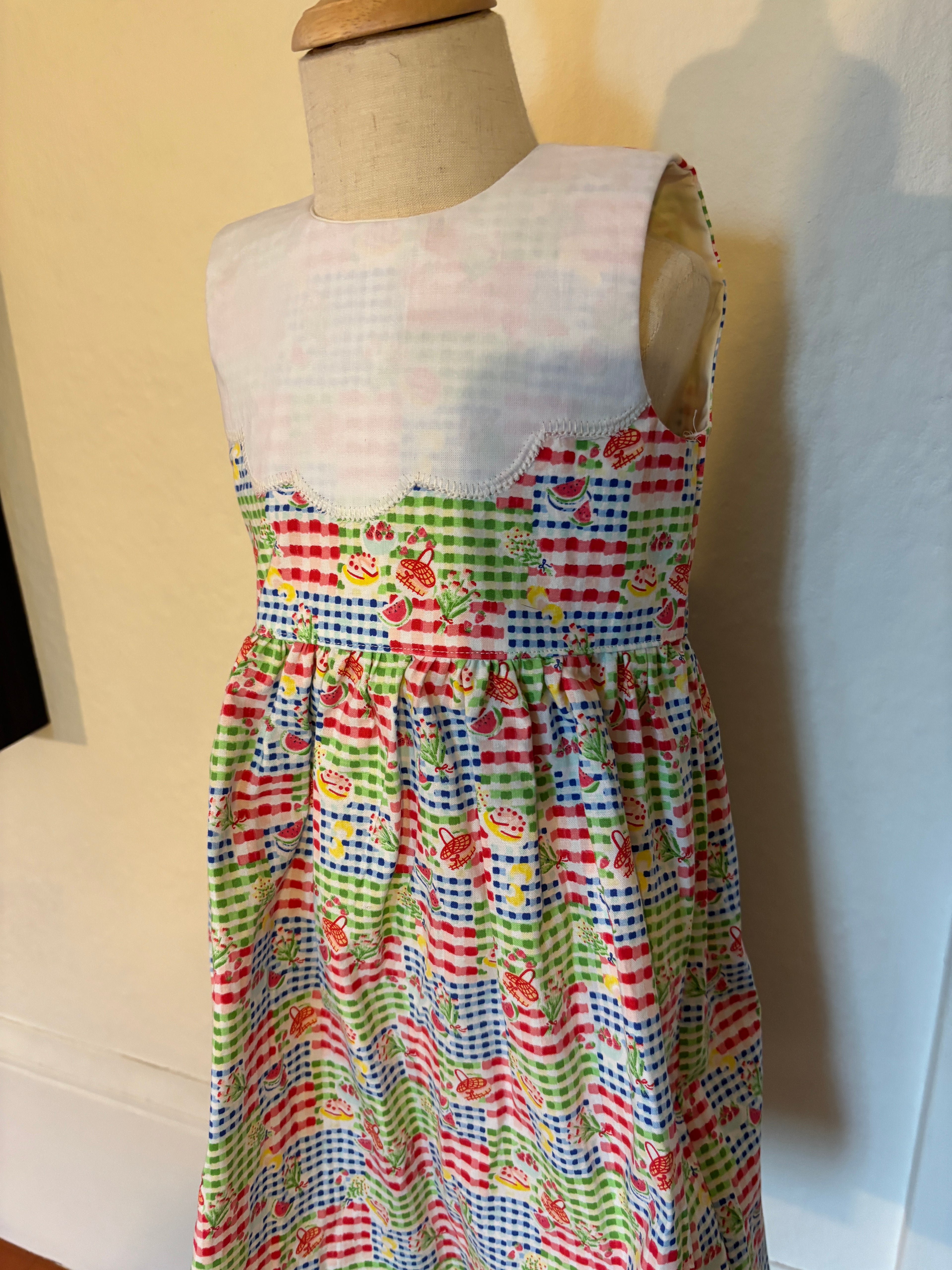 Red Picnic Plaid Summer Dress | Made to Order