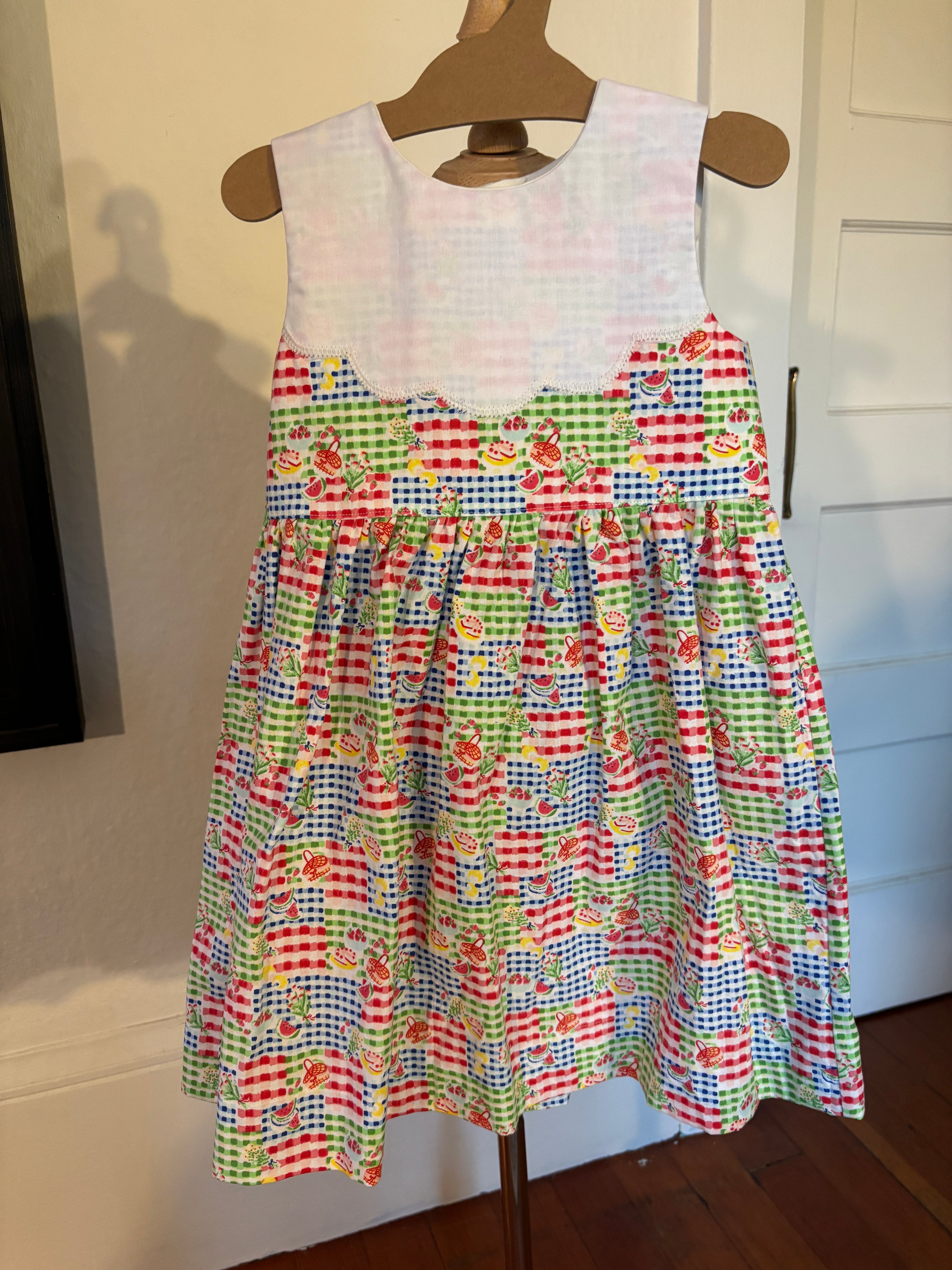 Red Picnic Plaid Summer Dress | Made to Order