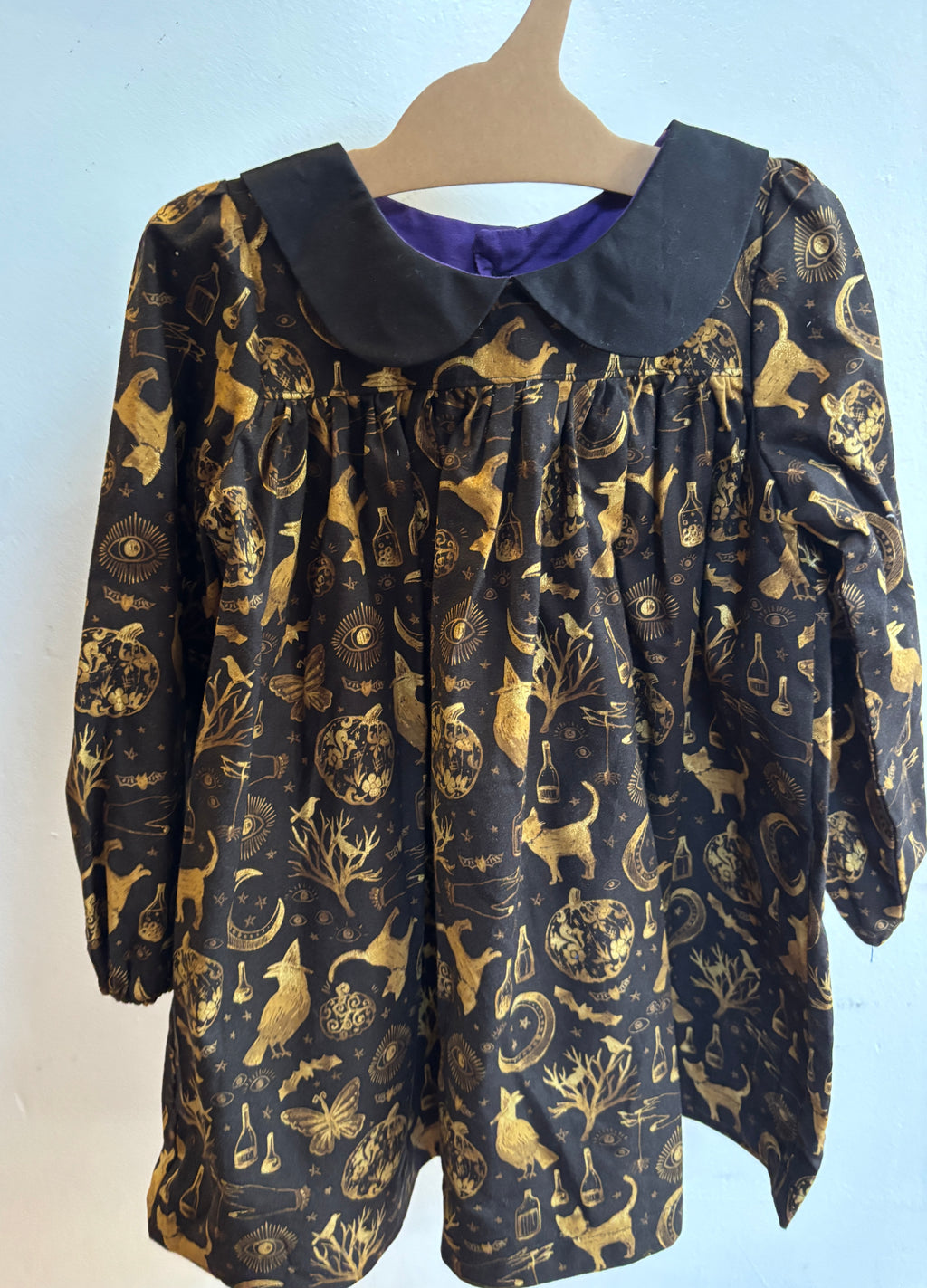 Black & Gold Vintage Style Witch Dress (NEW) Size 4t