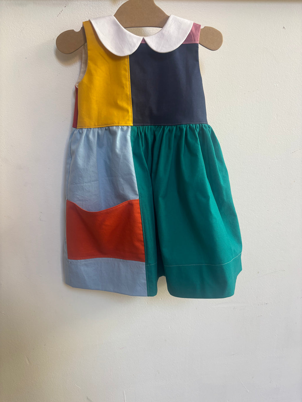 Little Colorblock Dress | Rainbow Patchwork Dress | Size 2t