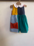 Little Colorblock Dress | Rainbow Patchwork Dress | Size 2t