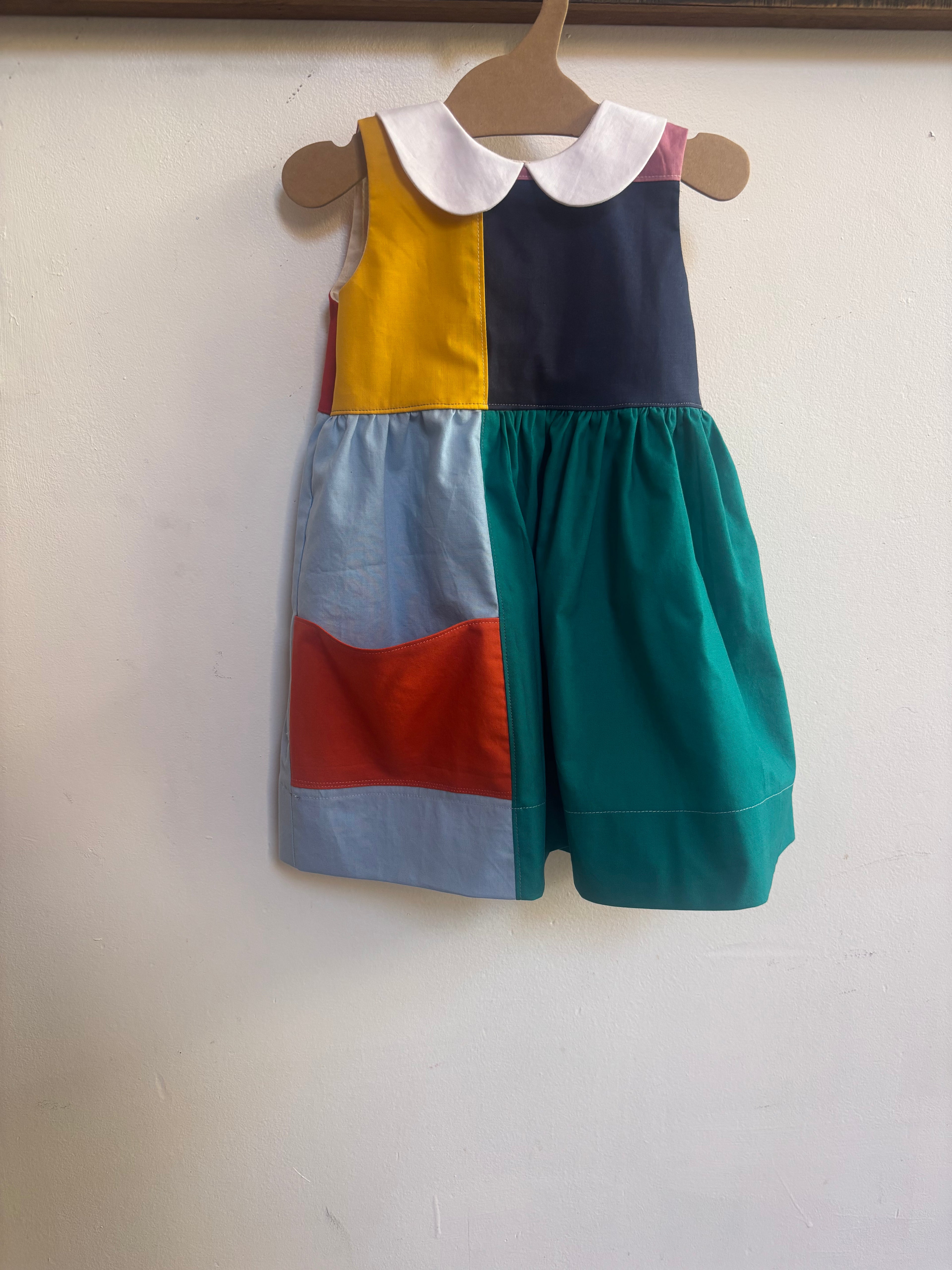 Little Colorblock Dress | Rainbow Patchwork Dress | Size 2t