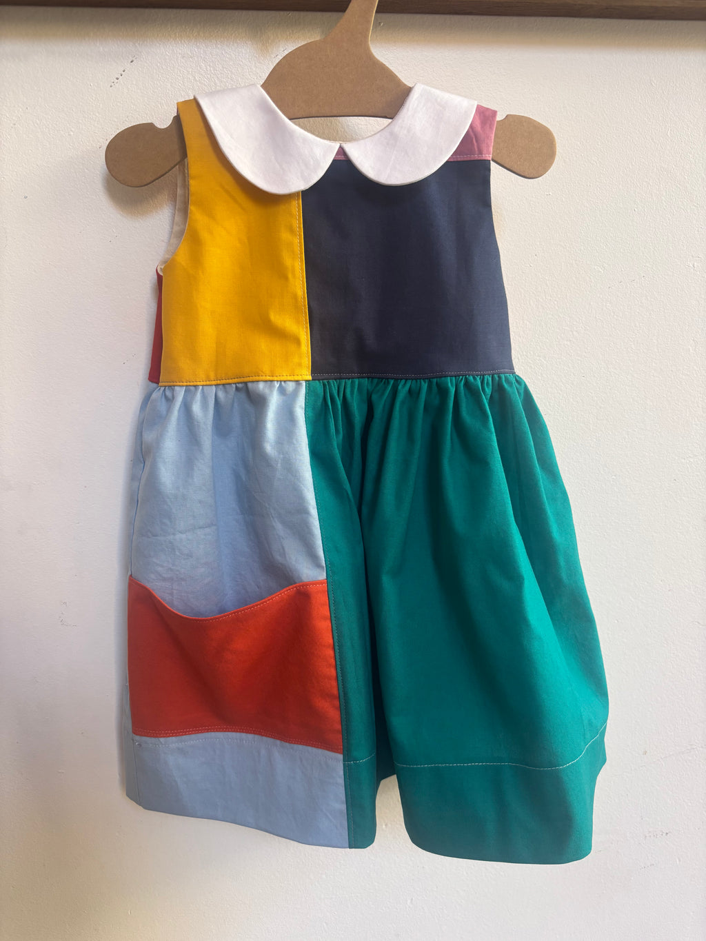 Little Colorblock Dress | Rainbow Patchwork Dress | Size 2t
