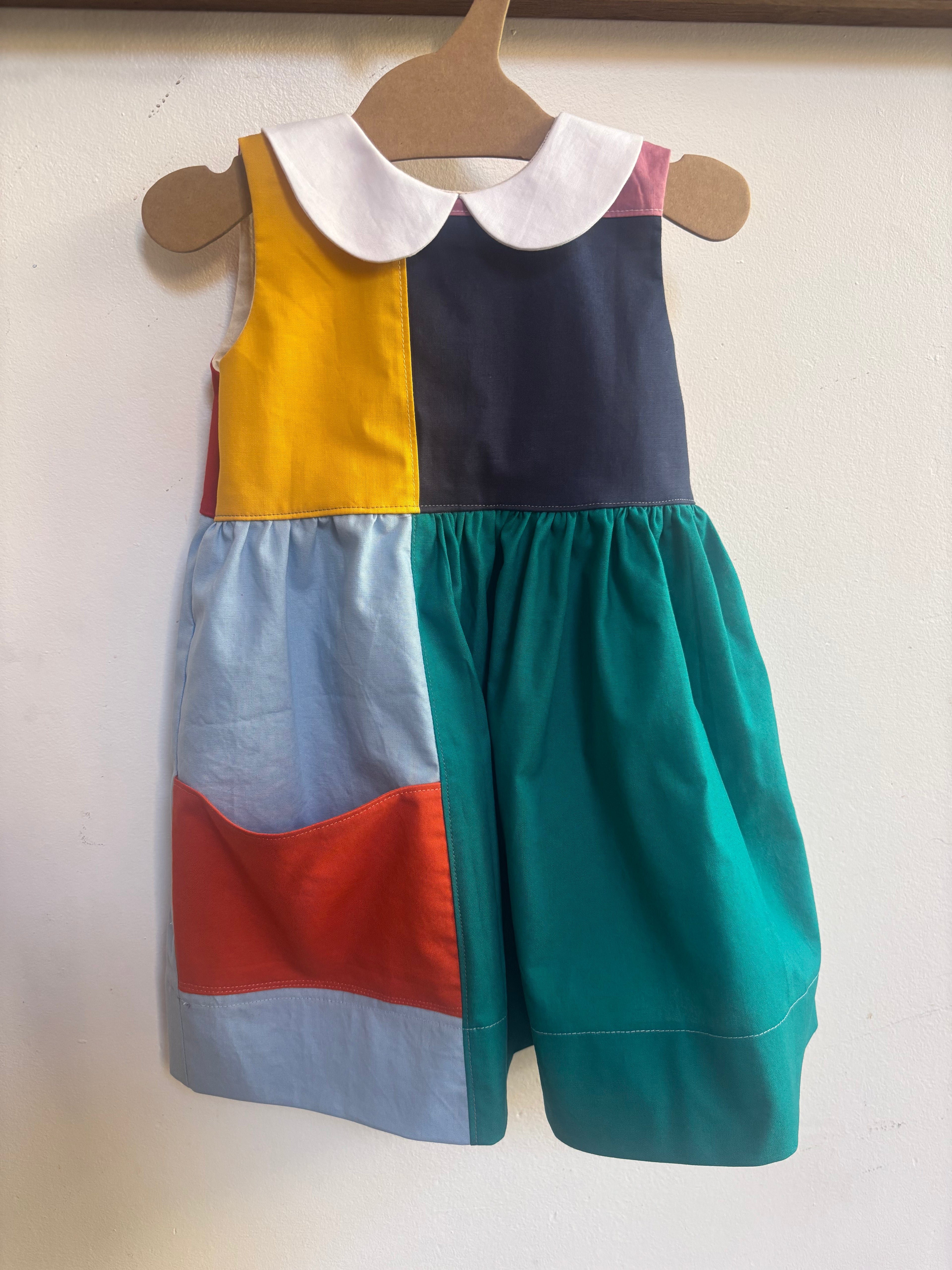Little Colorblock Dress | Rainbow Patchwork Dress | Size 2t