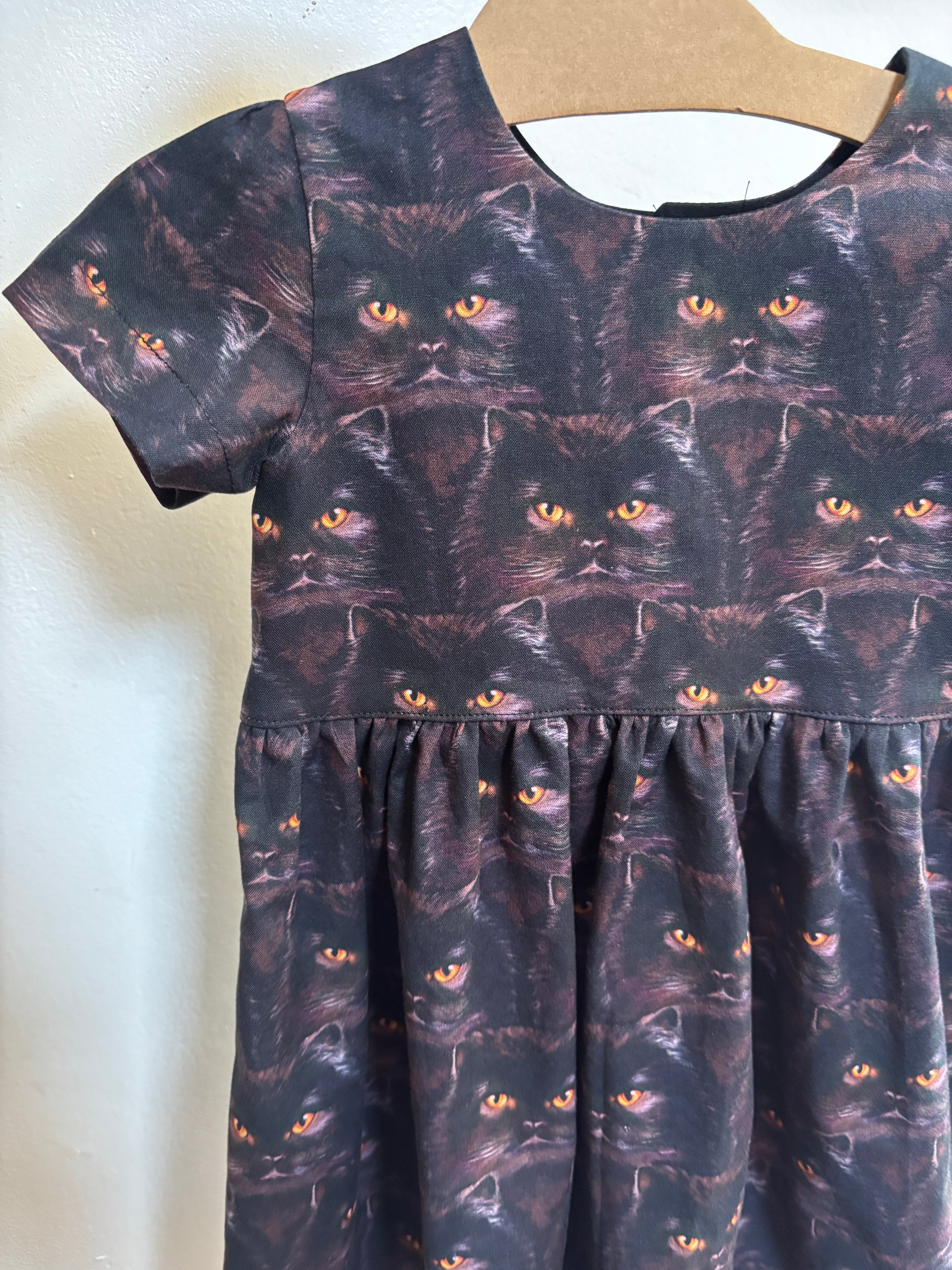 Black Cats Dress | Size 3t