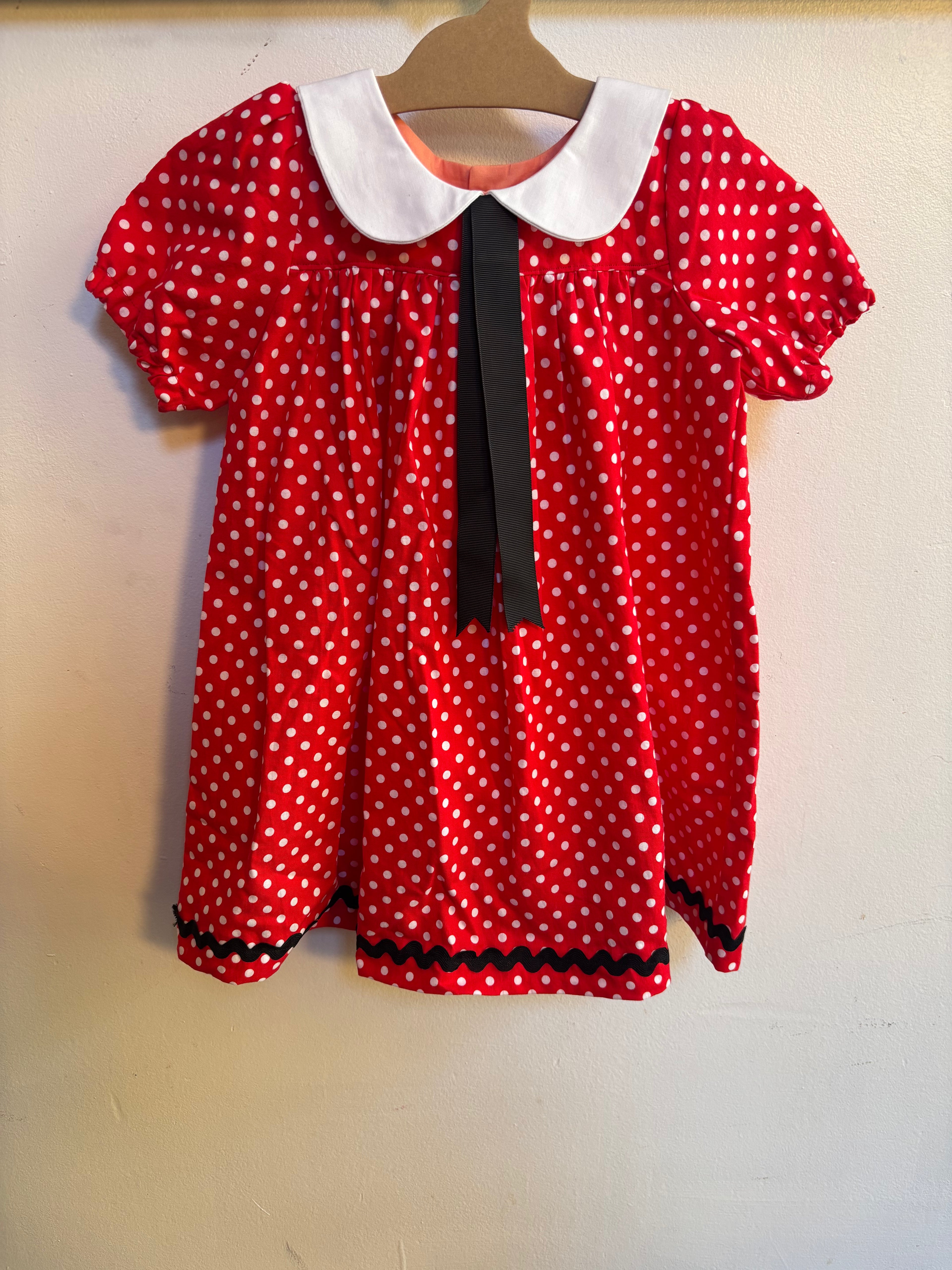 Little Red Polka Dot Dress | Size 4t