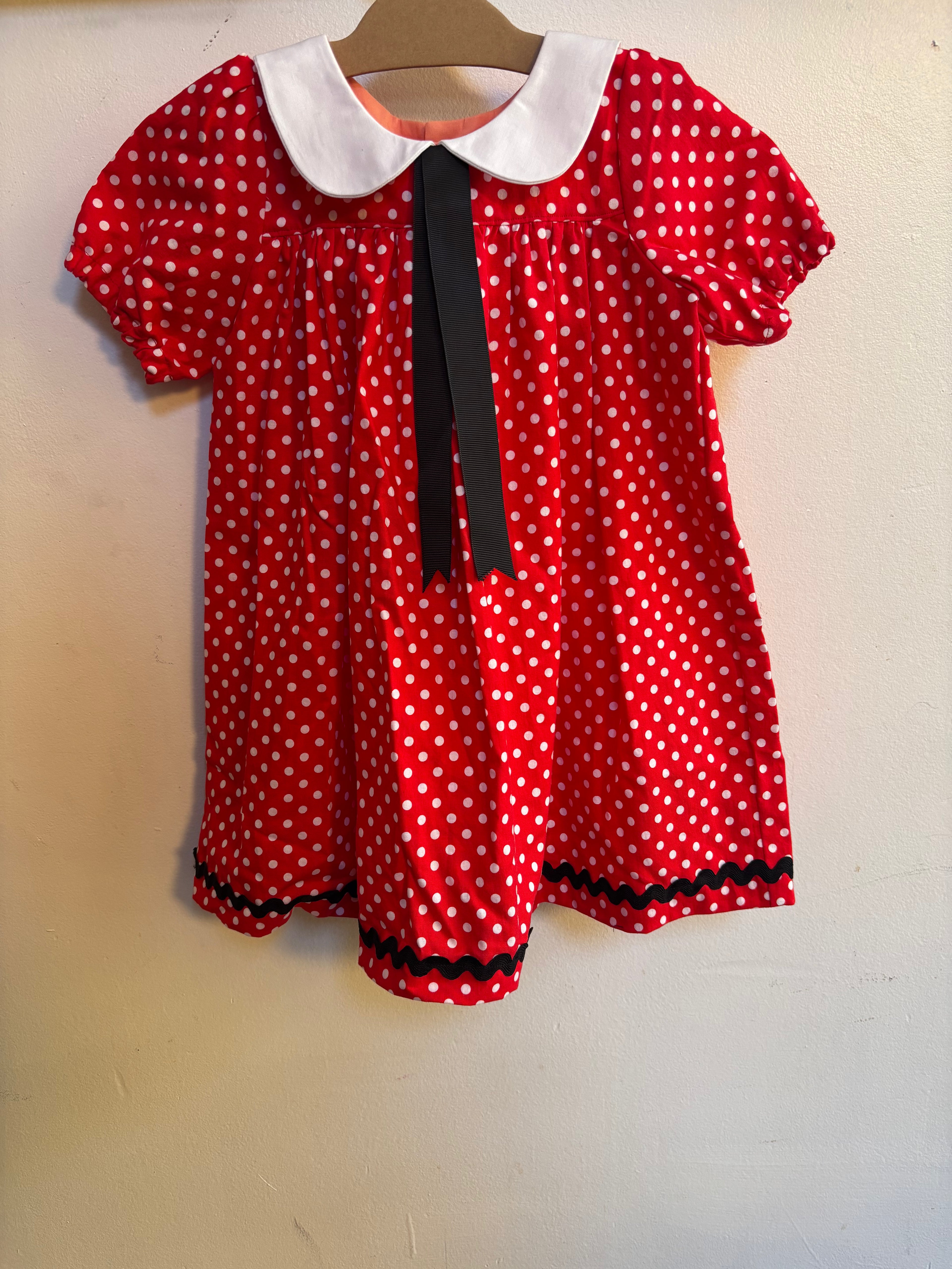 Little Red Polka Dot Dress | Size 4t