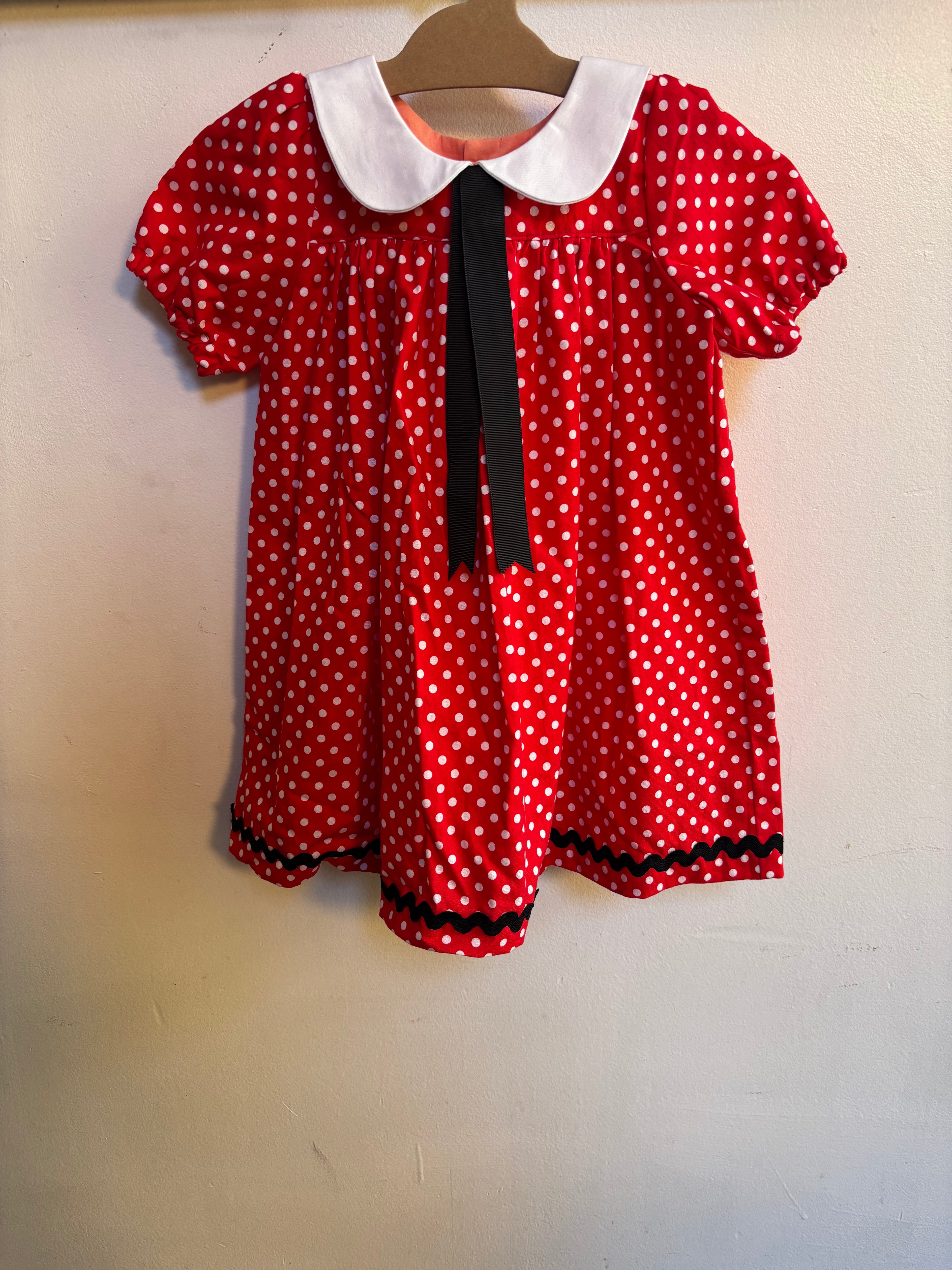 Little Red Polka Dot Dress | Size 4t