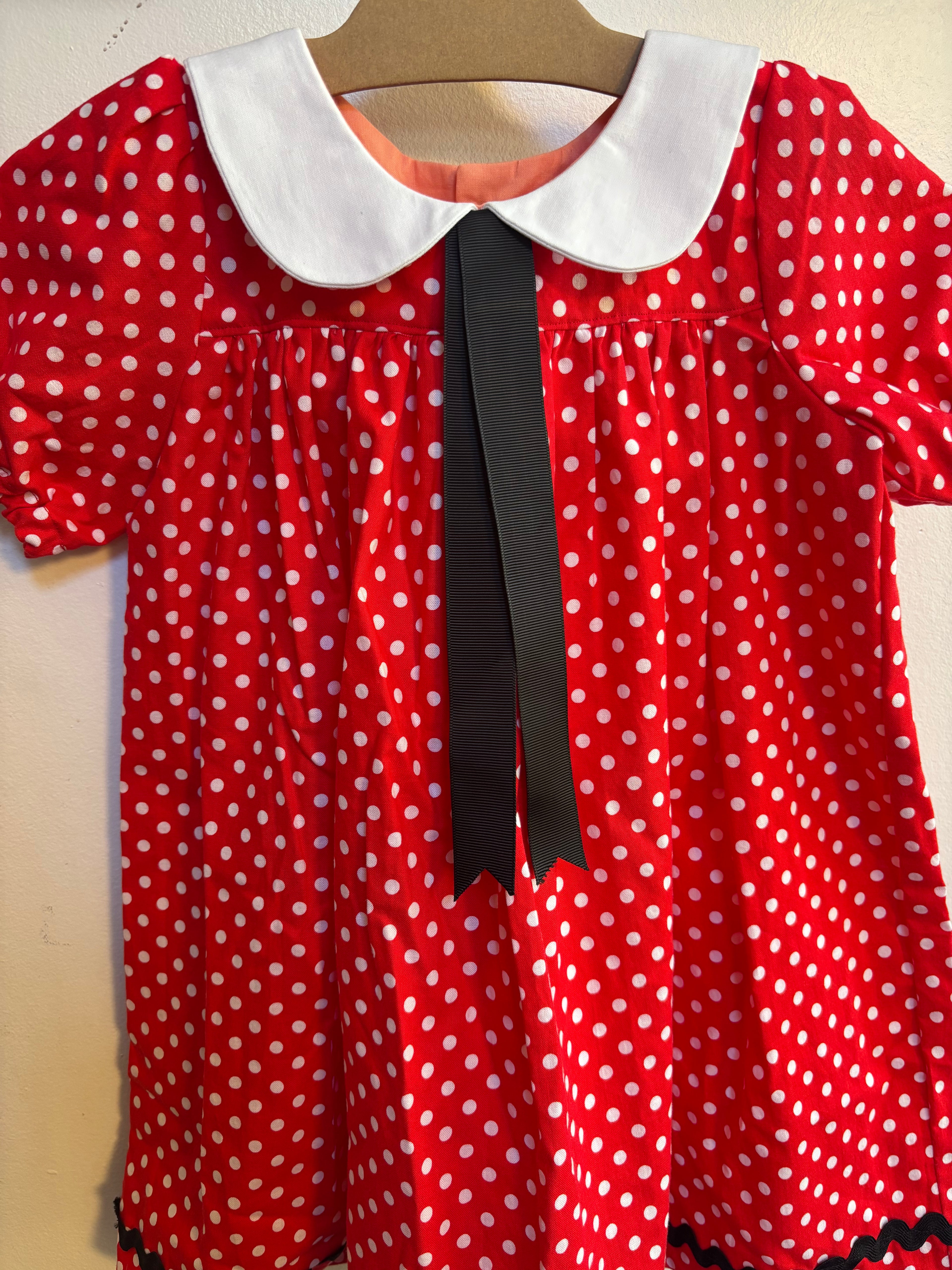 Little Red Polka Dot Dress | Size 4t