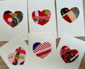 Patchwork Fabric Heart - Junk Journaling - Notecards - Set of 6
