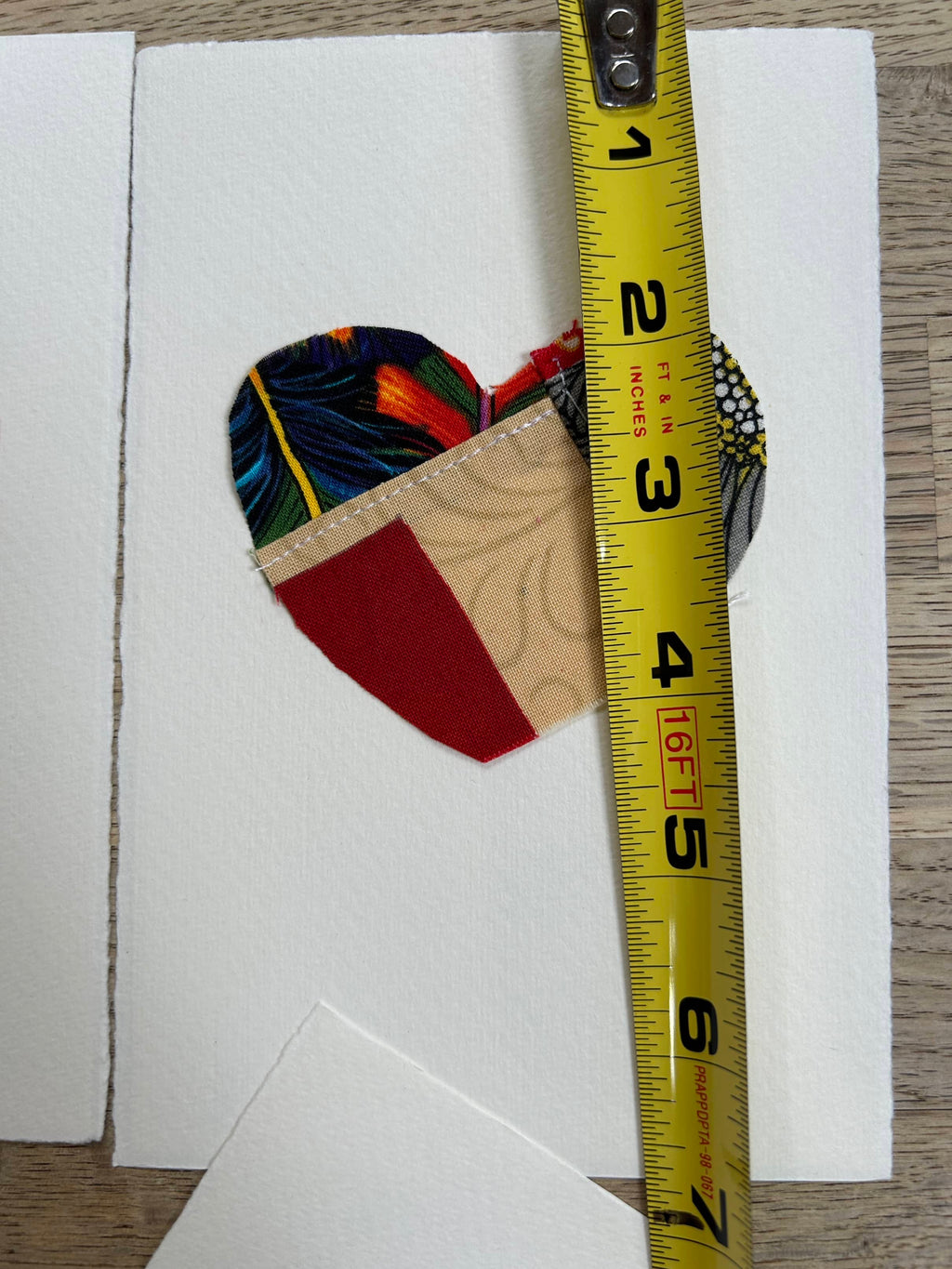 Patchwork Fabric Heart - Junk Journaling - Notecards - Set of 6