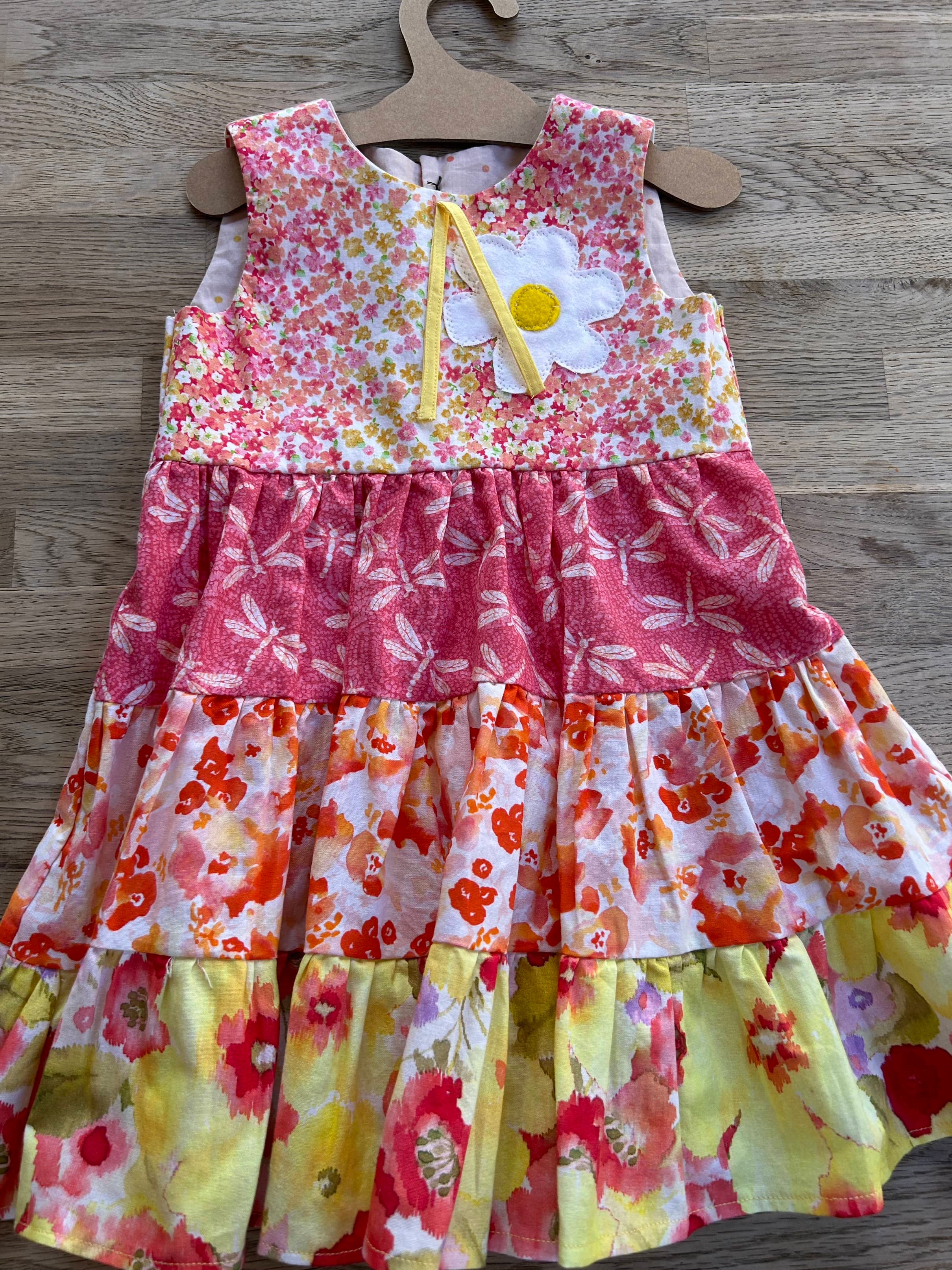 Pretty Pink Floral Dress (SAMPLE) Size 3t - Ready to Ship