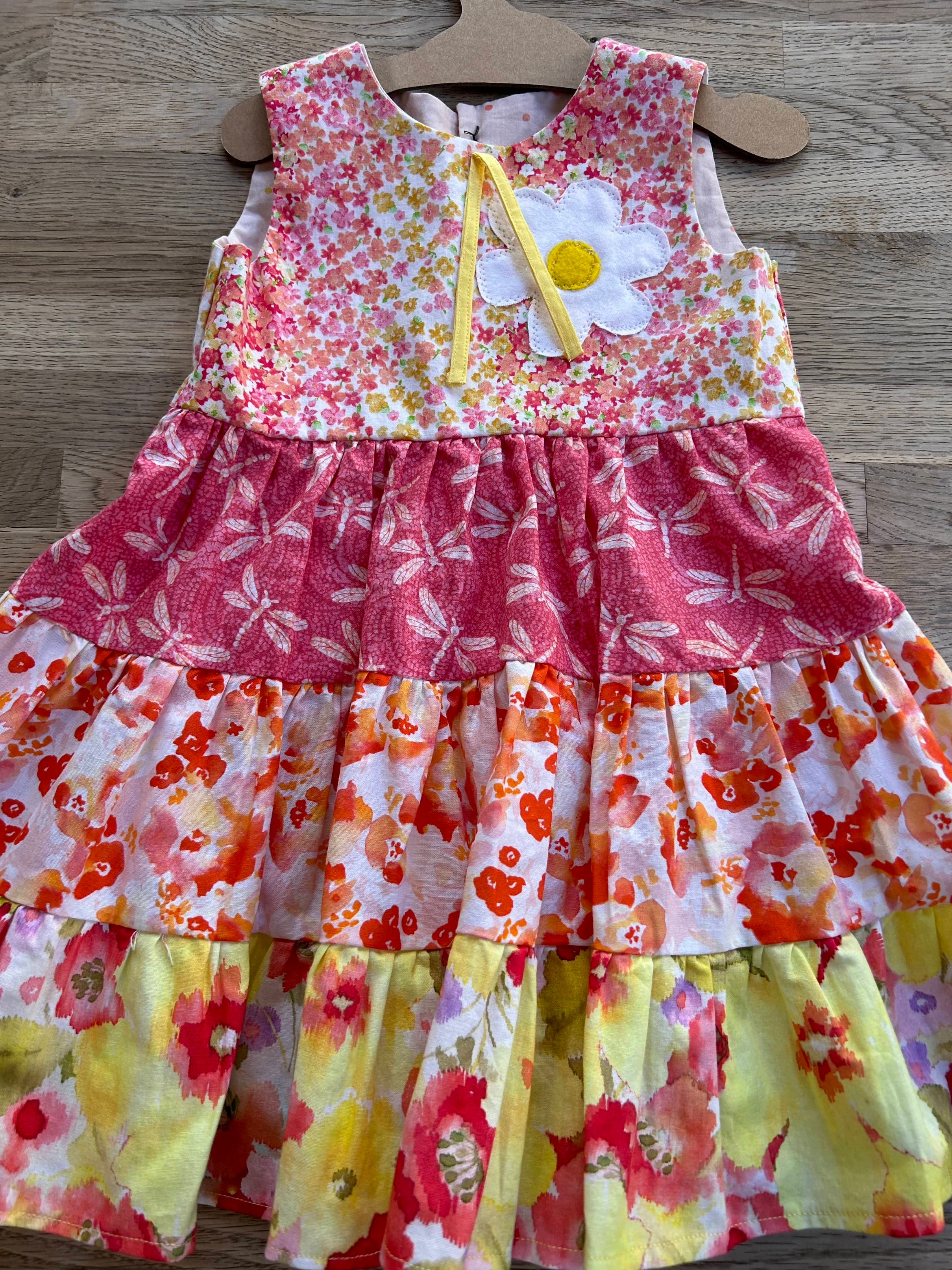 Pretty Pink Floral Dress (SAMPLE) Size 3t - Ready to Ship