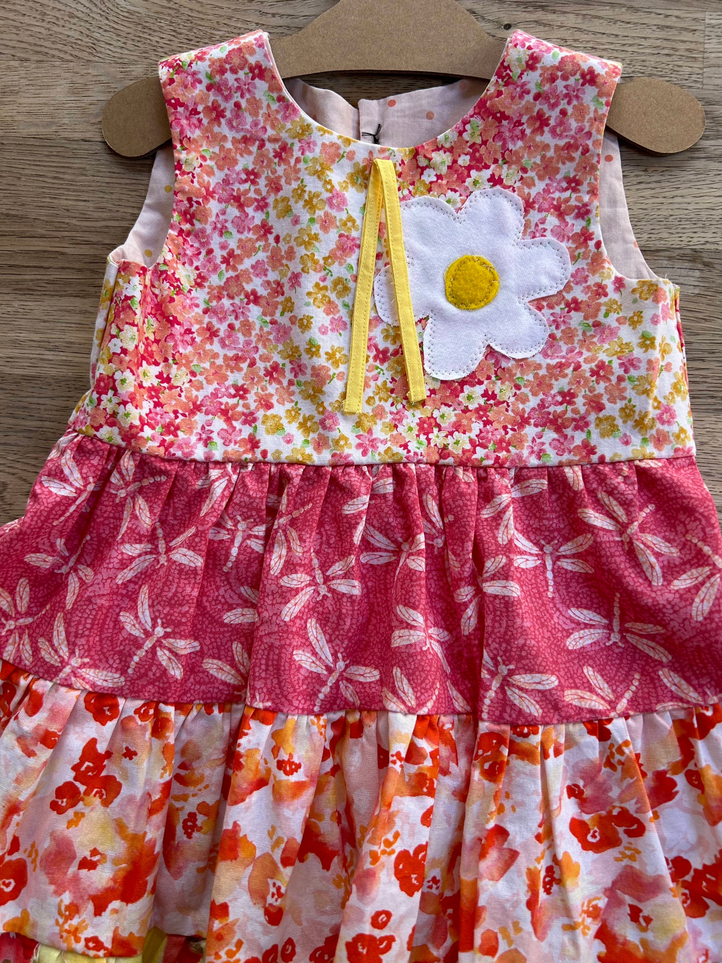 Pretty Pink Floral Dress (SAMPLE) Size 3t - Ready to Ship