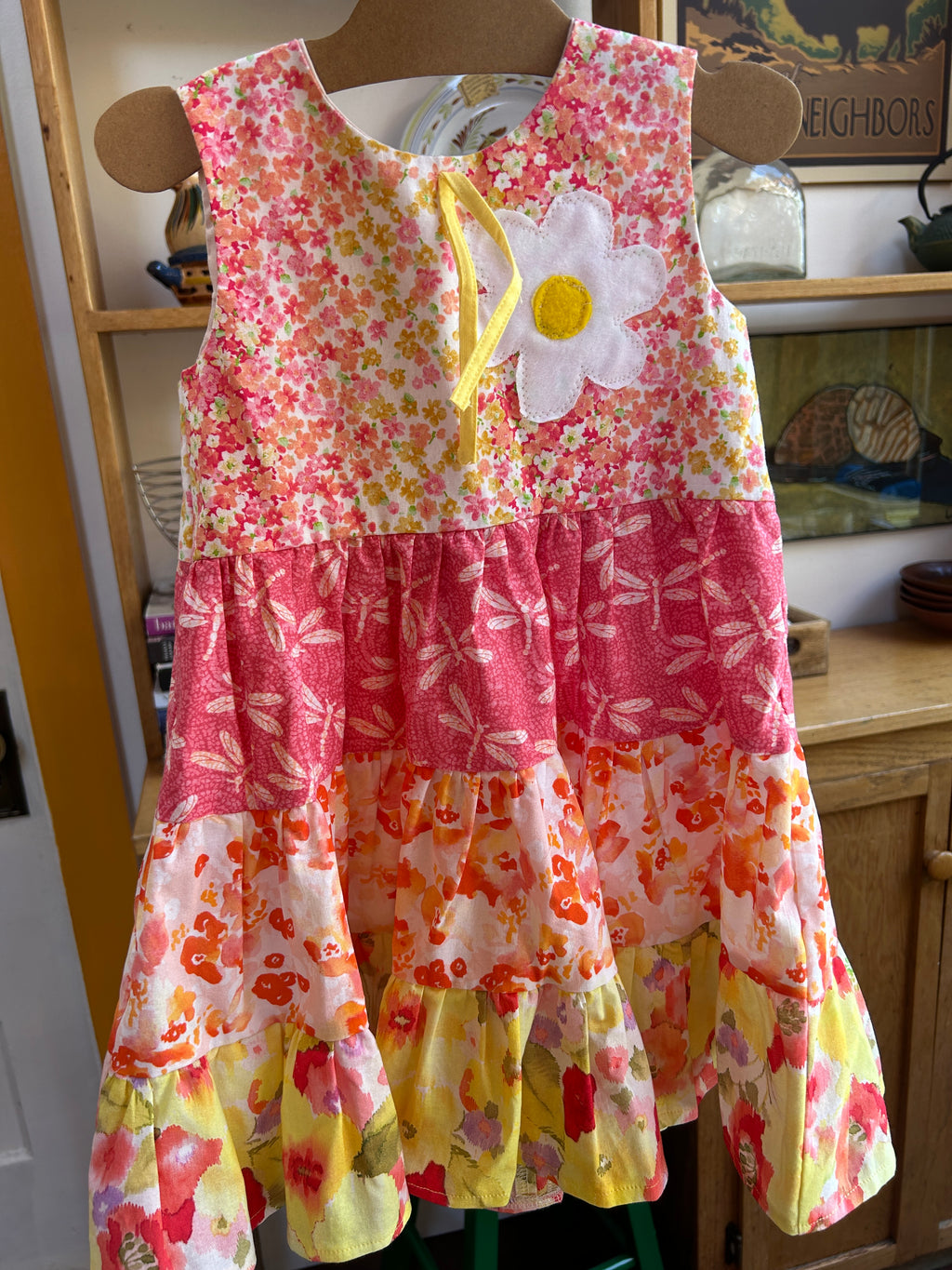 Pretty Pink Floral Dress (SAMPLE) Size 3t - Ready to Ship
