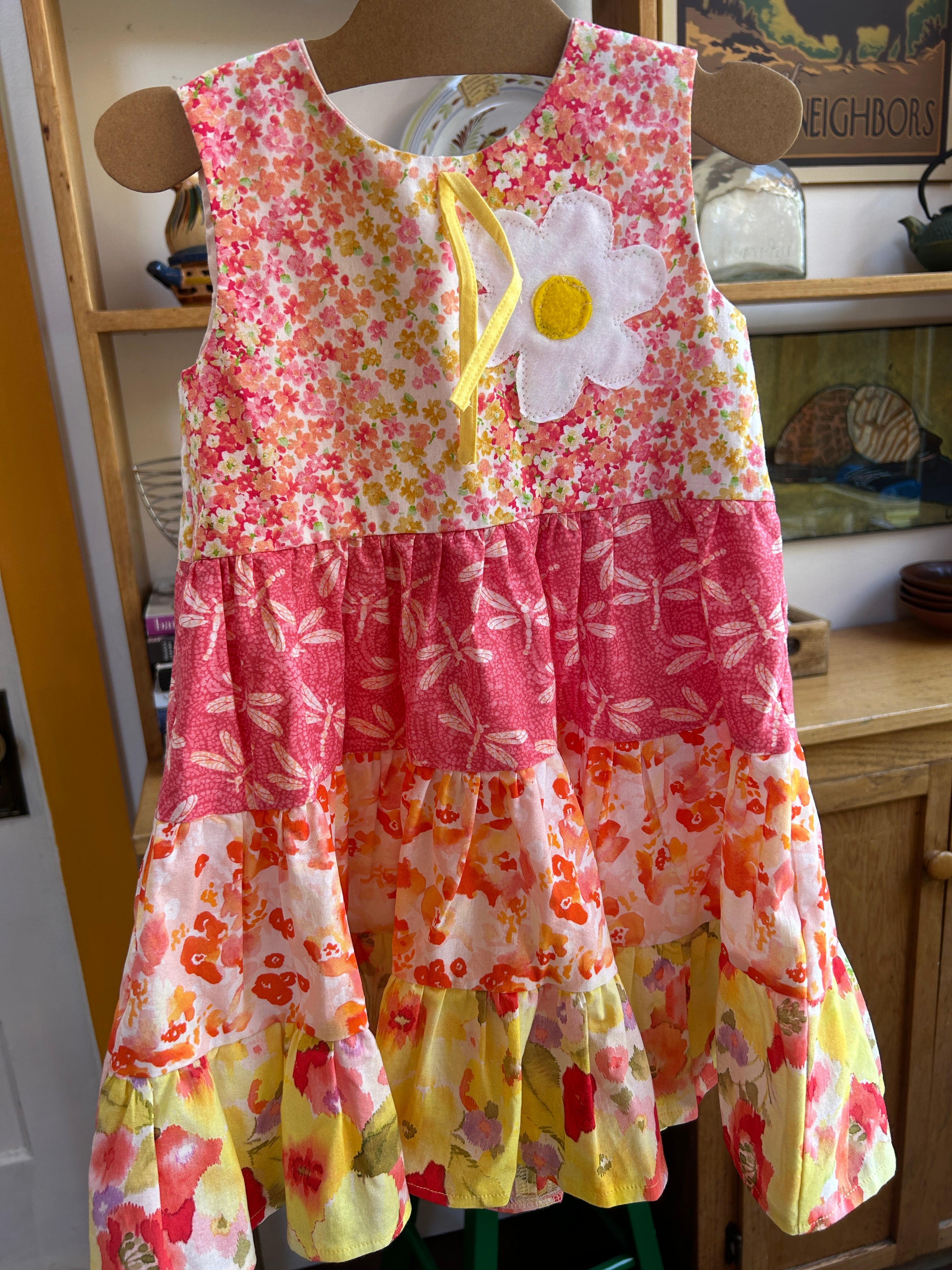 Pretty Pink Floral Dress (SAMPLE) Size 3t - Ready to Ship
