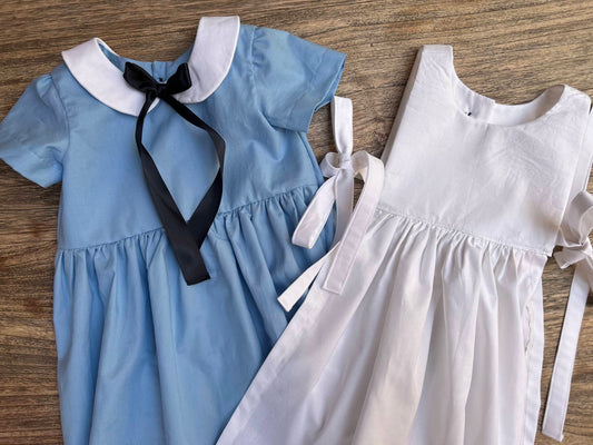 Alice in Wonderland Inspired Dress + Pinafore Apron (MADE TO ORDER)