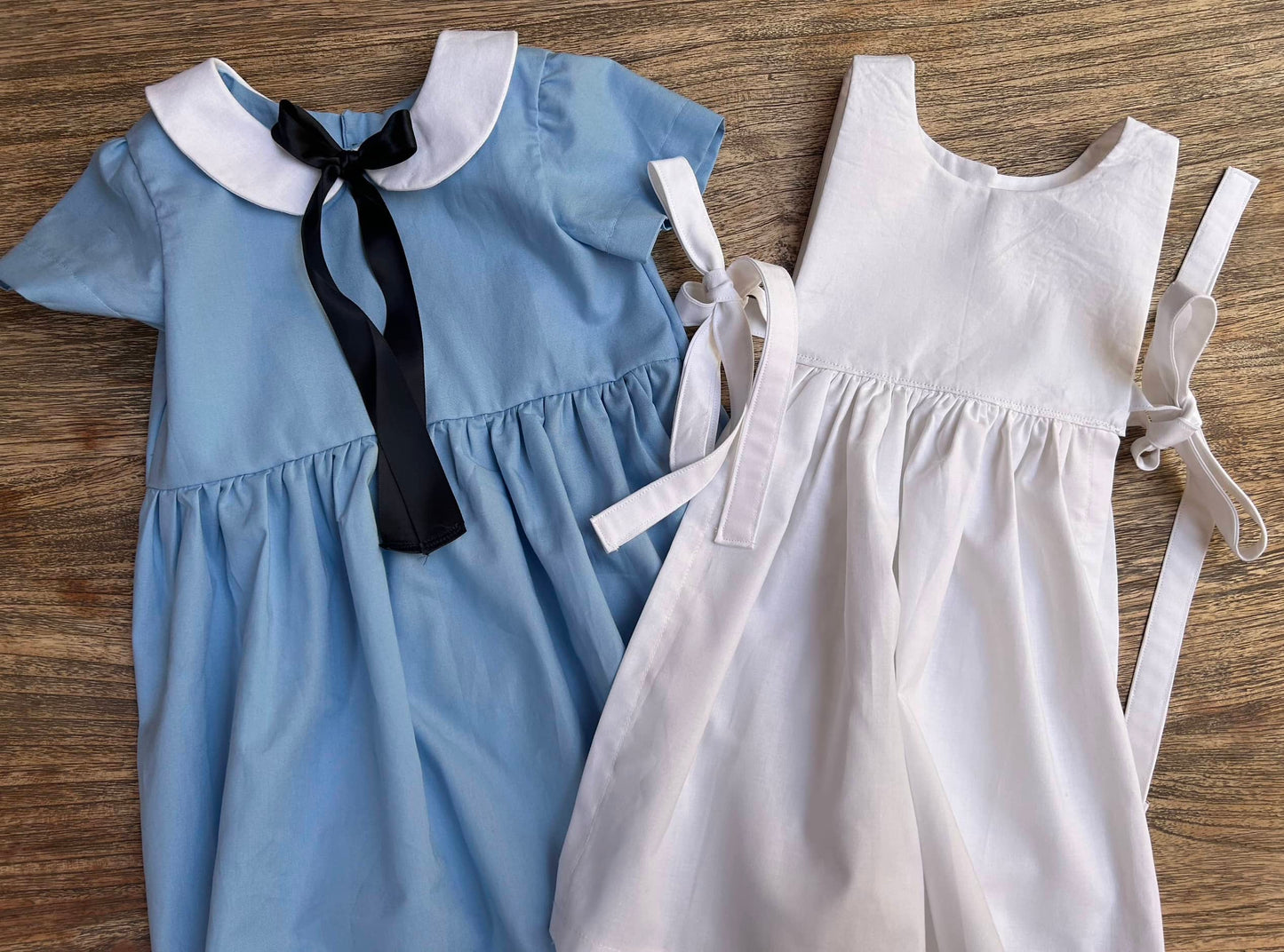 Alice in Wonderland Inspired Dress + Pinafore Apron (MADE TO ORDER)