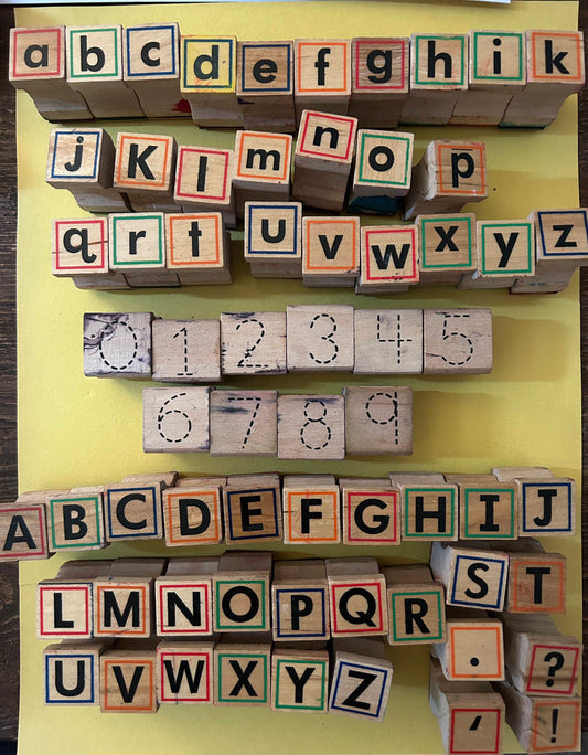 Alphabet Letters and Numbers Stamps (Pre-Loved)