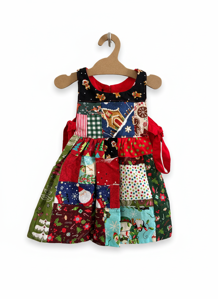 Holiday Patchwork Pinafore (MADE TO ORDER)