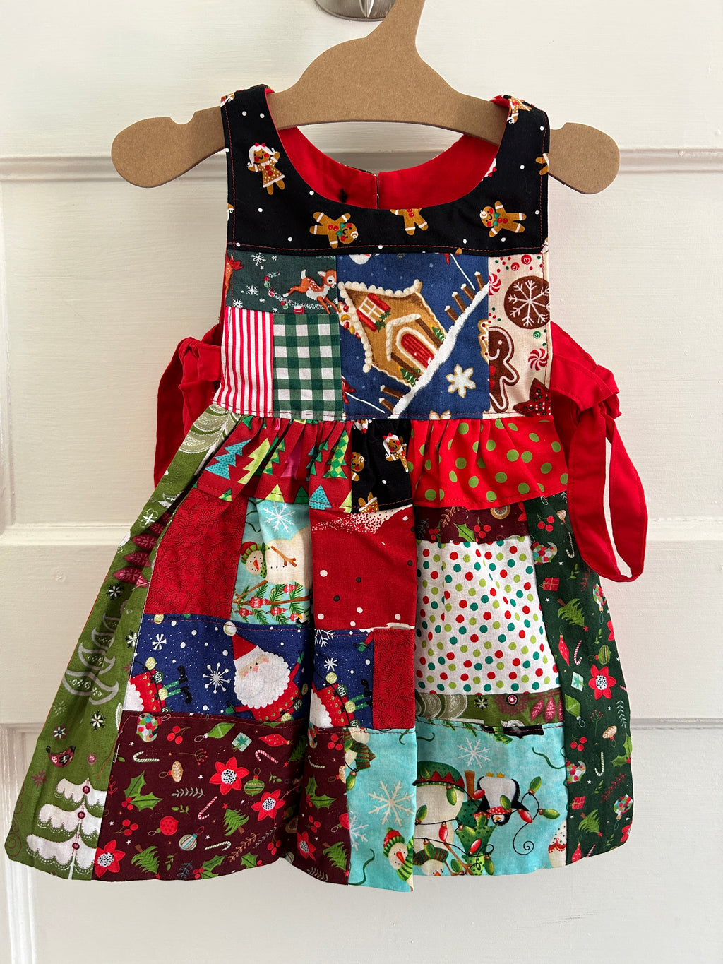Holiday Patchwork Pinafore (MADE TO ORDER)