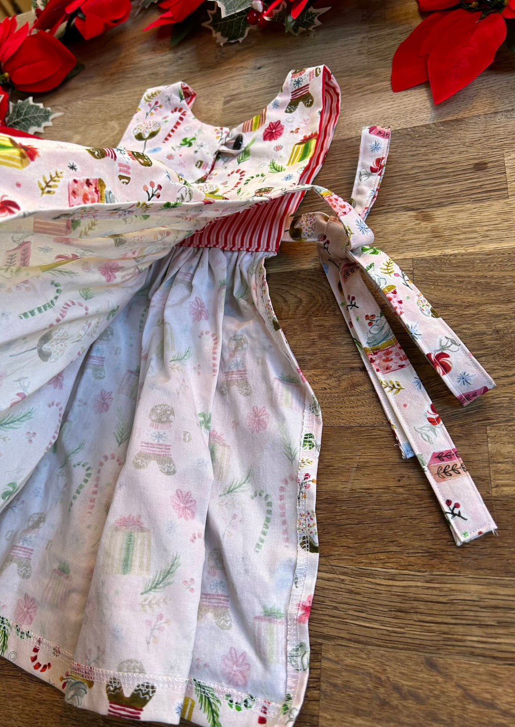 READY TO SHIP - Holiday Apron Pinafores  - (SAMPLES) Size 3t