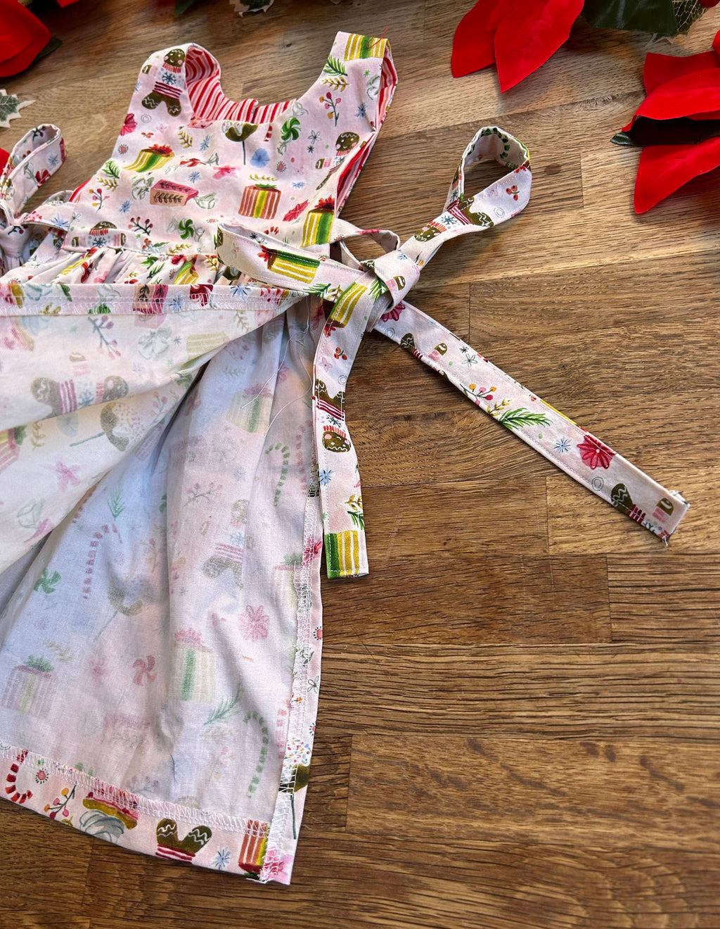 READY TO SHIP - Holiday Apron Pinafores  - (SAMPLES) Size 3t