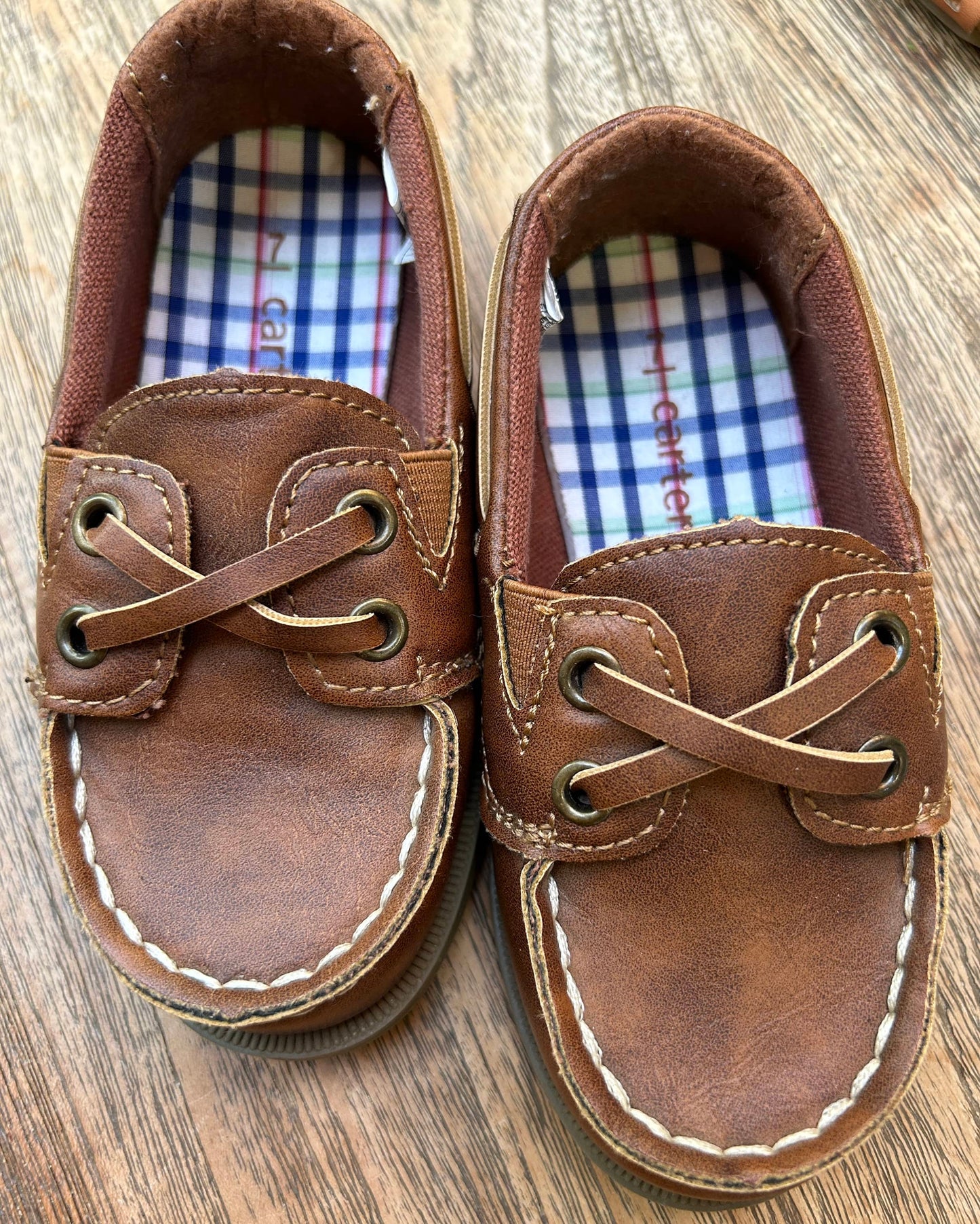 Brown Boat Shoes (Pre-Loved) Baby - US Size 7 / Euro size 23 - Carter's