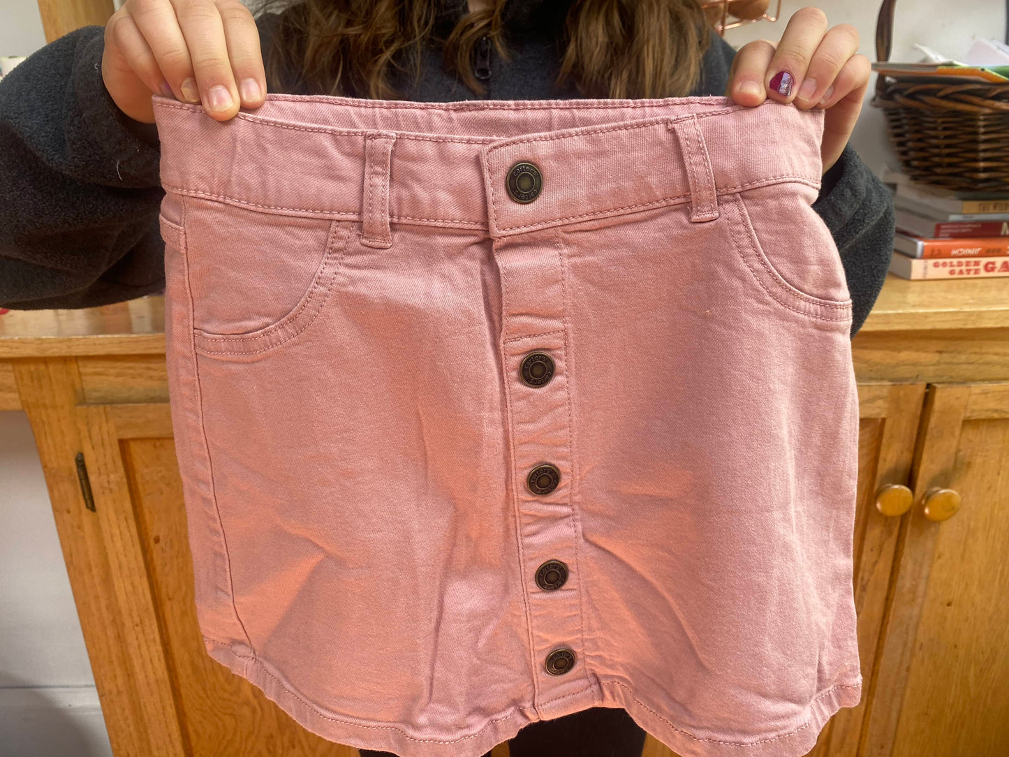 Pink Denim Skirt - Size 8 (Pre-Loved) by Carter's