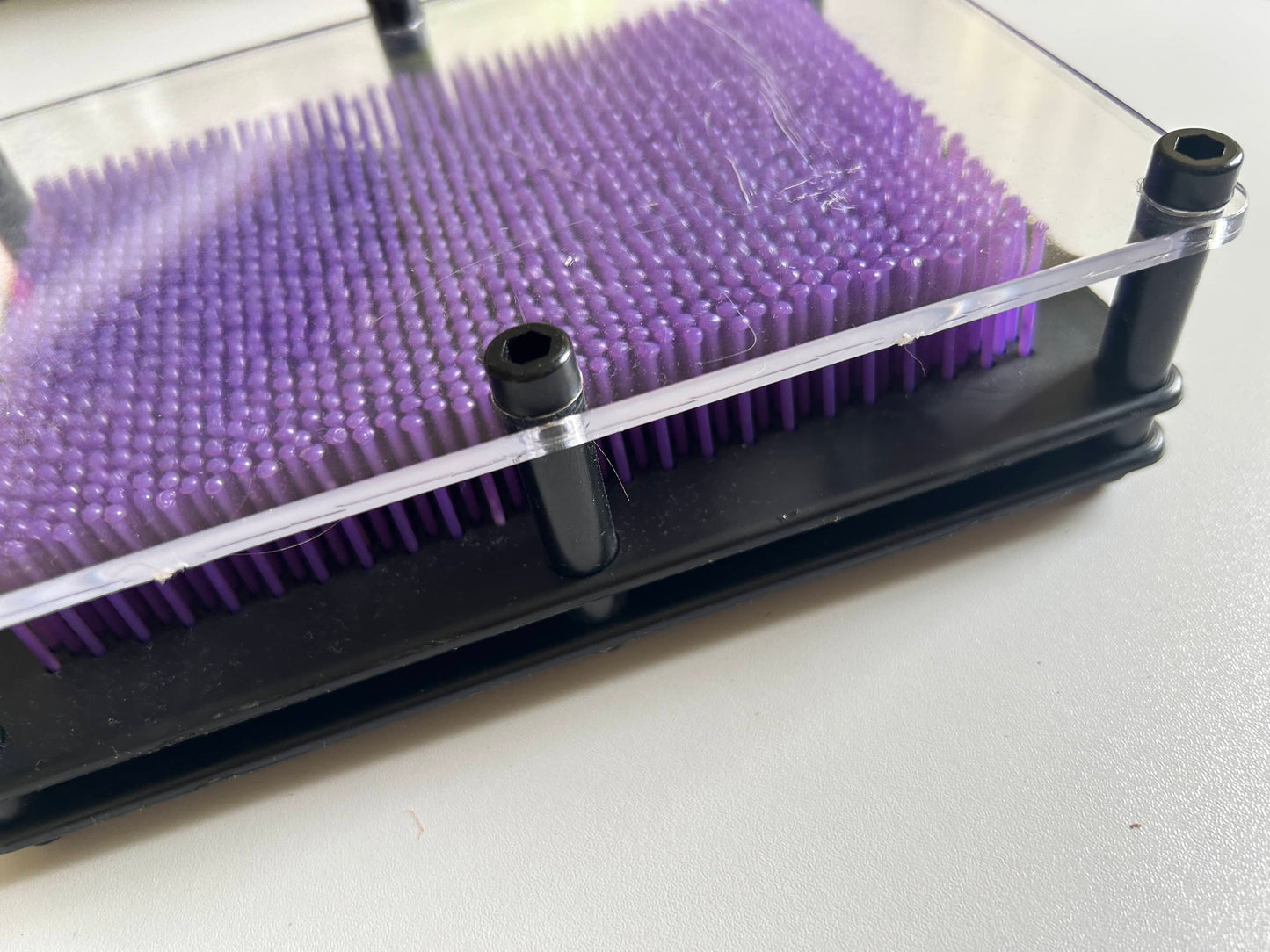 3D Pin Art - Sensory Toy - Needles Figet Palm Board - Purple Hand Press Toy (Pre-Loved)