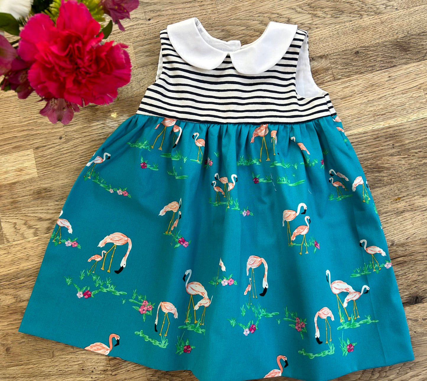 Blue Flamingo Dress (SAMPLE) Size 18 months