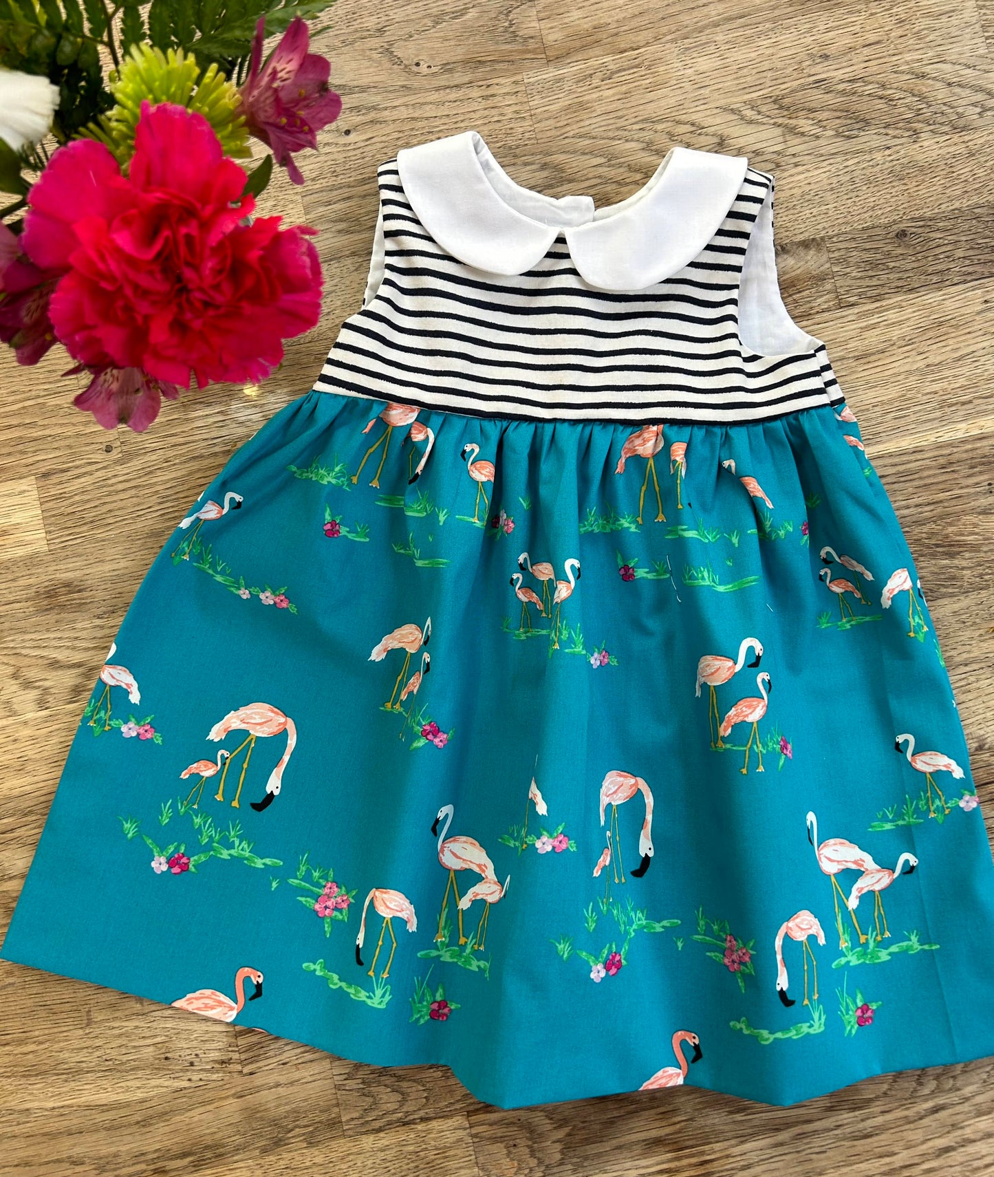 Blue Flamingo Dress (SAMPLE) Size 18/24 months