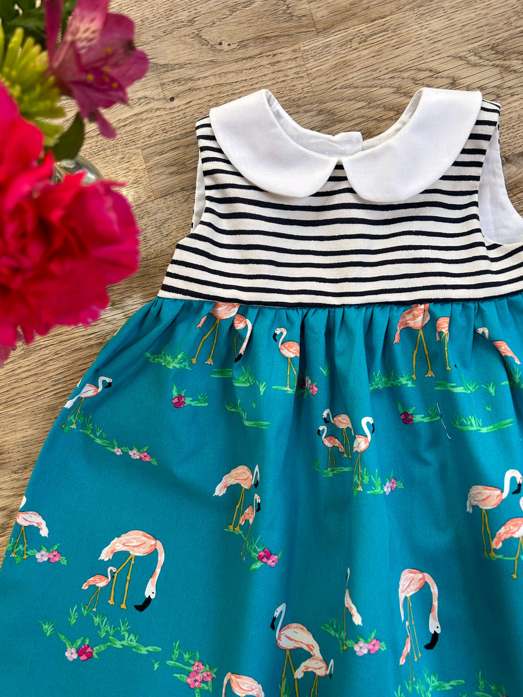 Blue Flamingo Dress (SAMPLE) Size 18 months