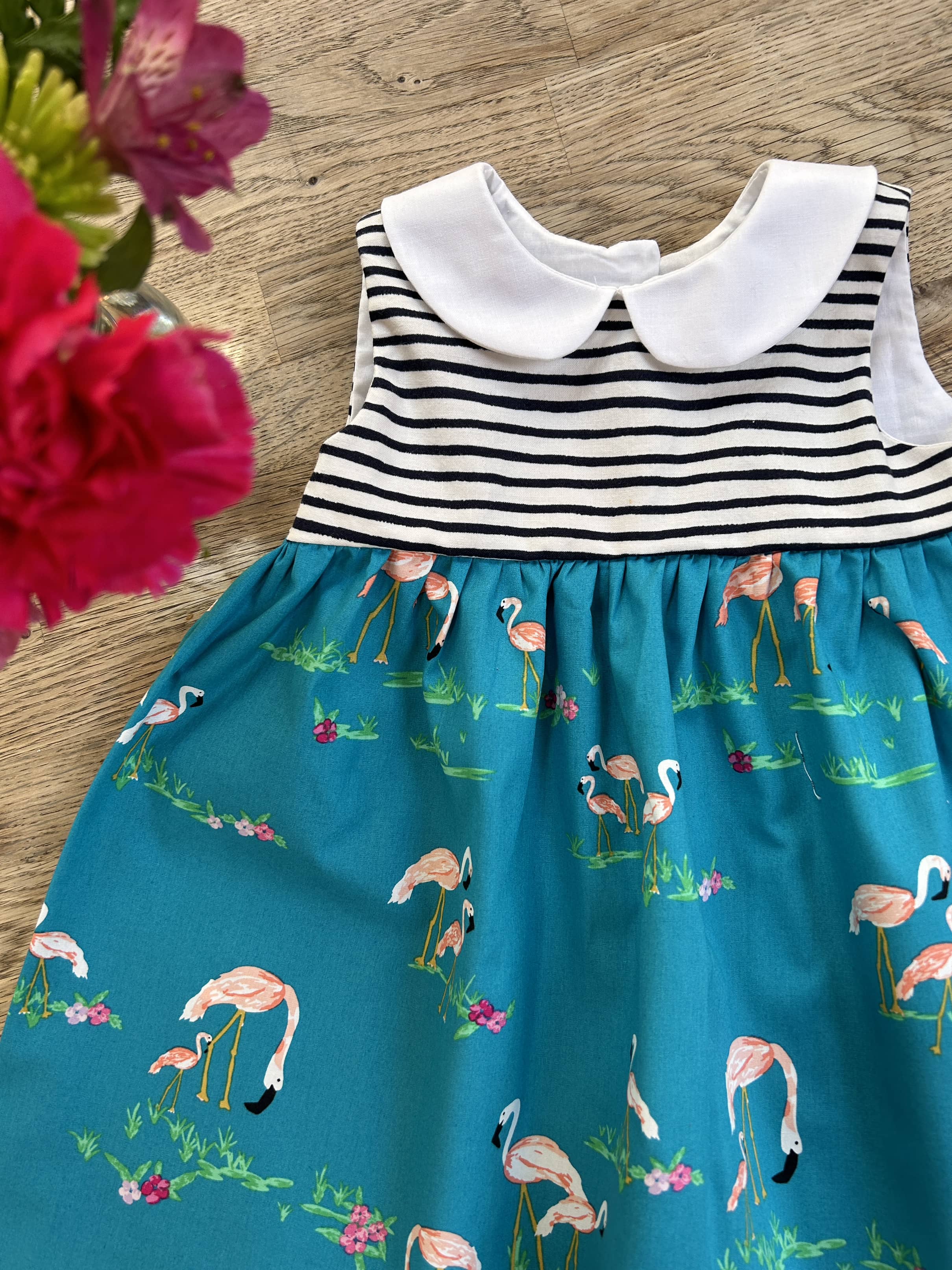 Blue Flamingo Dress (SAMPLE) Size 18 months