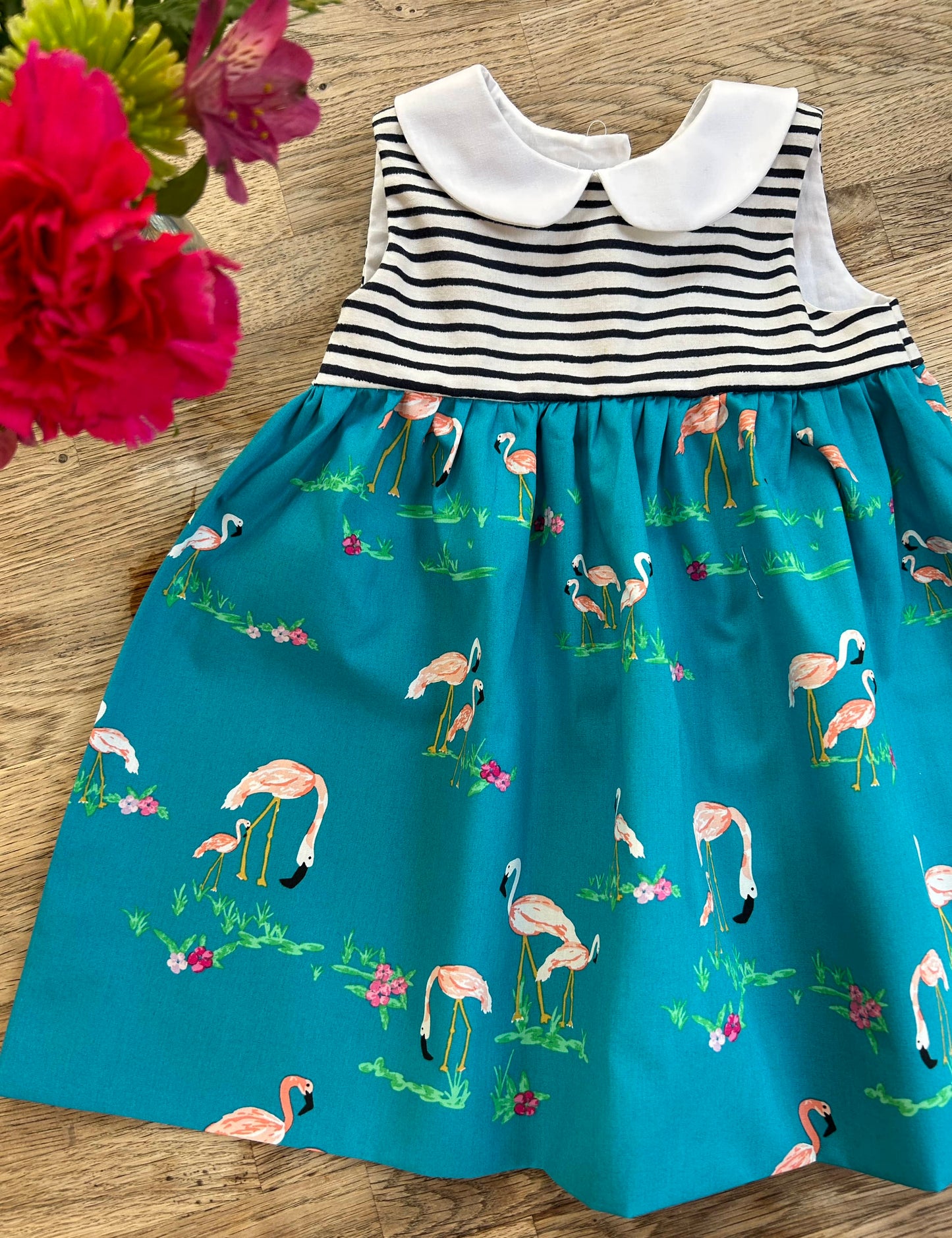 Blue Flamingo Dress (SAMPLE) Size 18 months