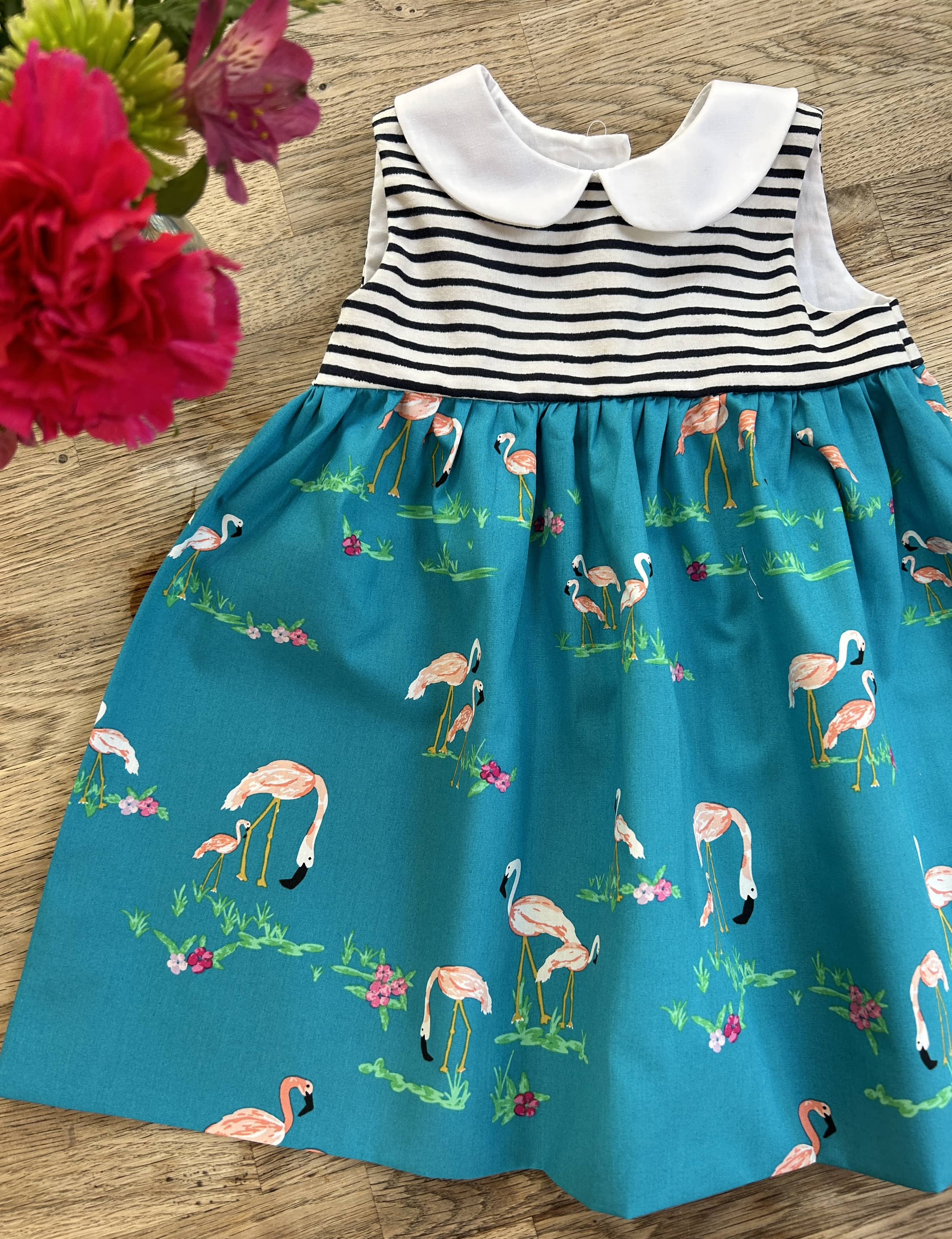 Blue Flamingo Dress (SAMPLE) Size 18 months