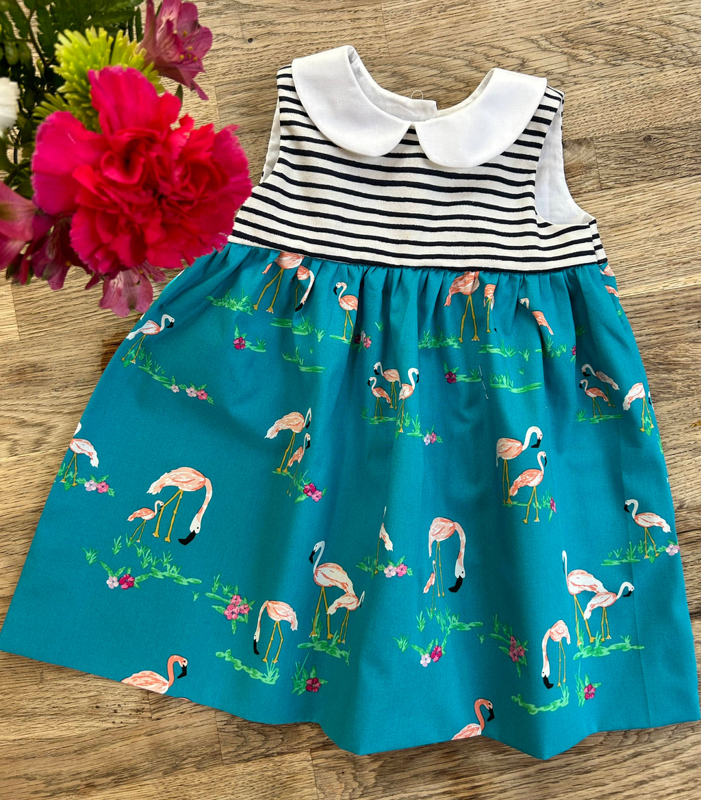 Blue Flamingo Dress (SAMPLE) Size 18 months