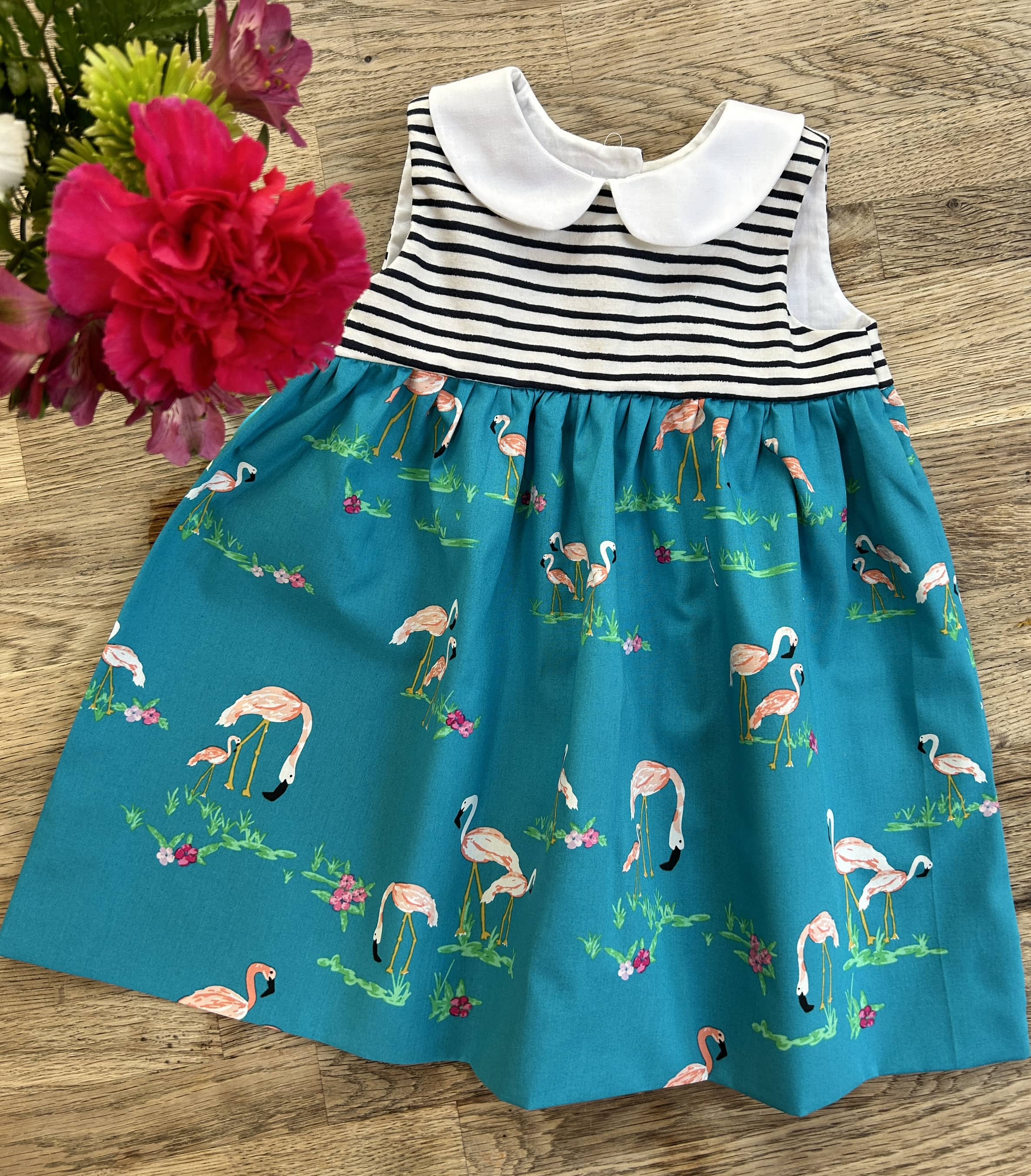Blue Flamingo Dress (SAMPLE) Size 18 months