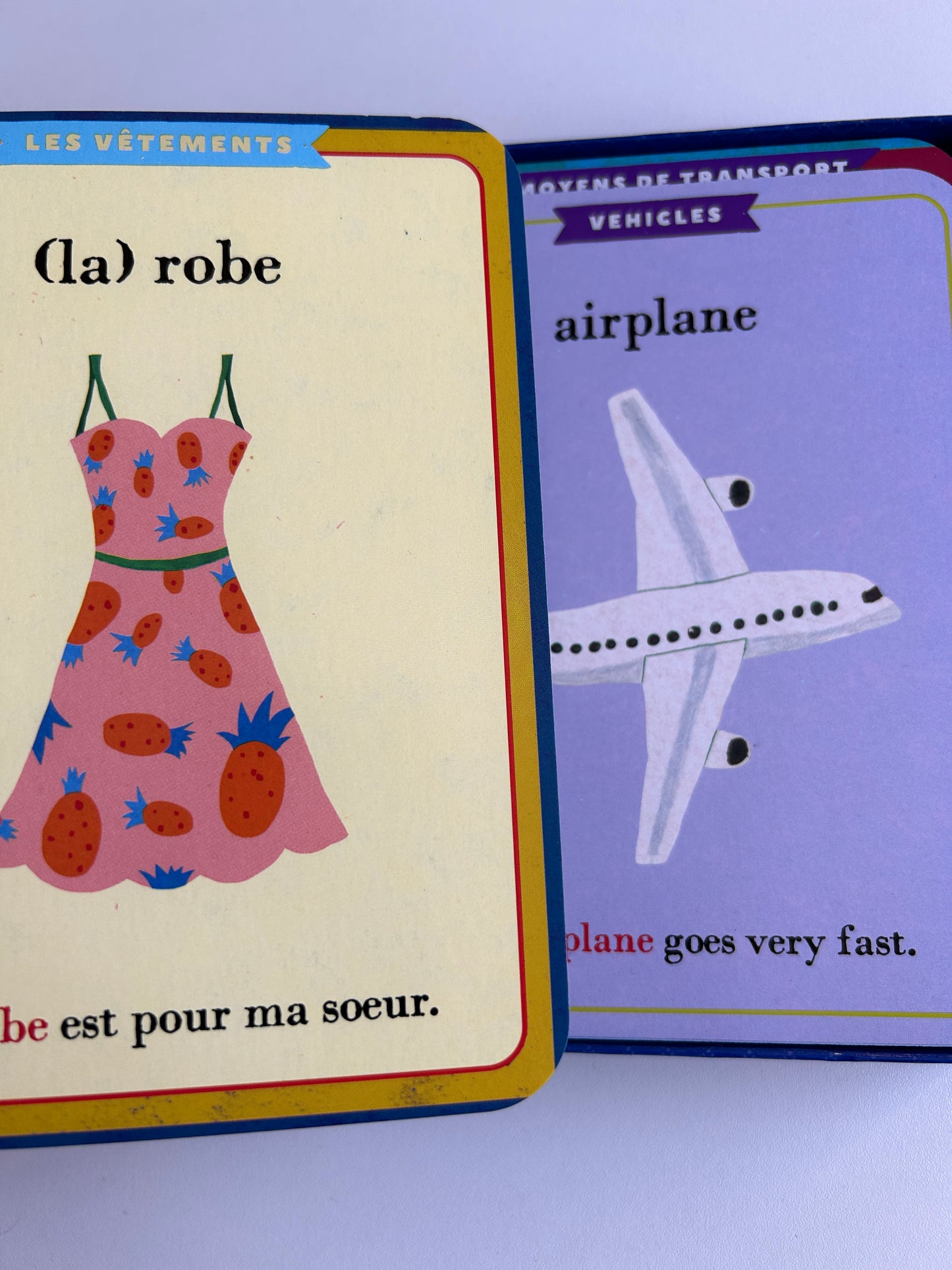 eeboo French Vocabulary Flash Cards - eeBoo: French Vocabulary Flash Cards, 56 Cards Included in The Set, Durable and Easy to Use, Pronunciation Guide Included, for Ages 4 and up