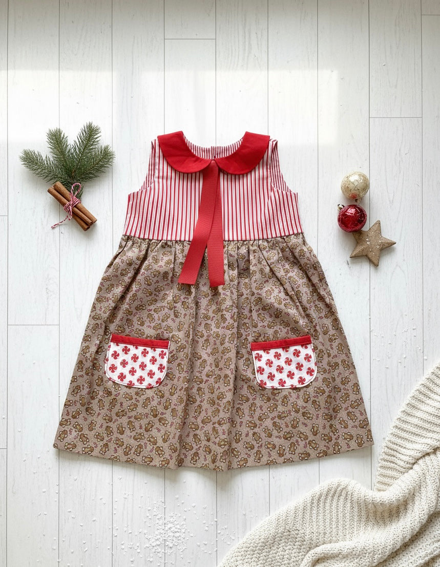 Little Red Gingerbread Dress | Size 2t