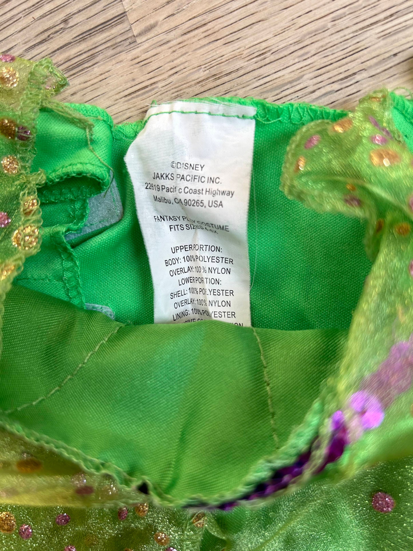 Green Fairy Dress - Disney Fantasy Play Costume (Pre-Loved) Size 4-6