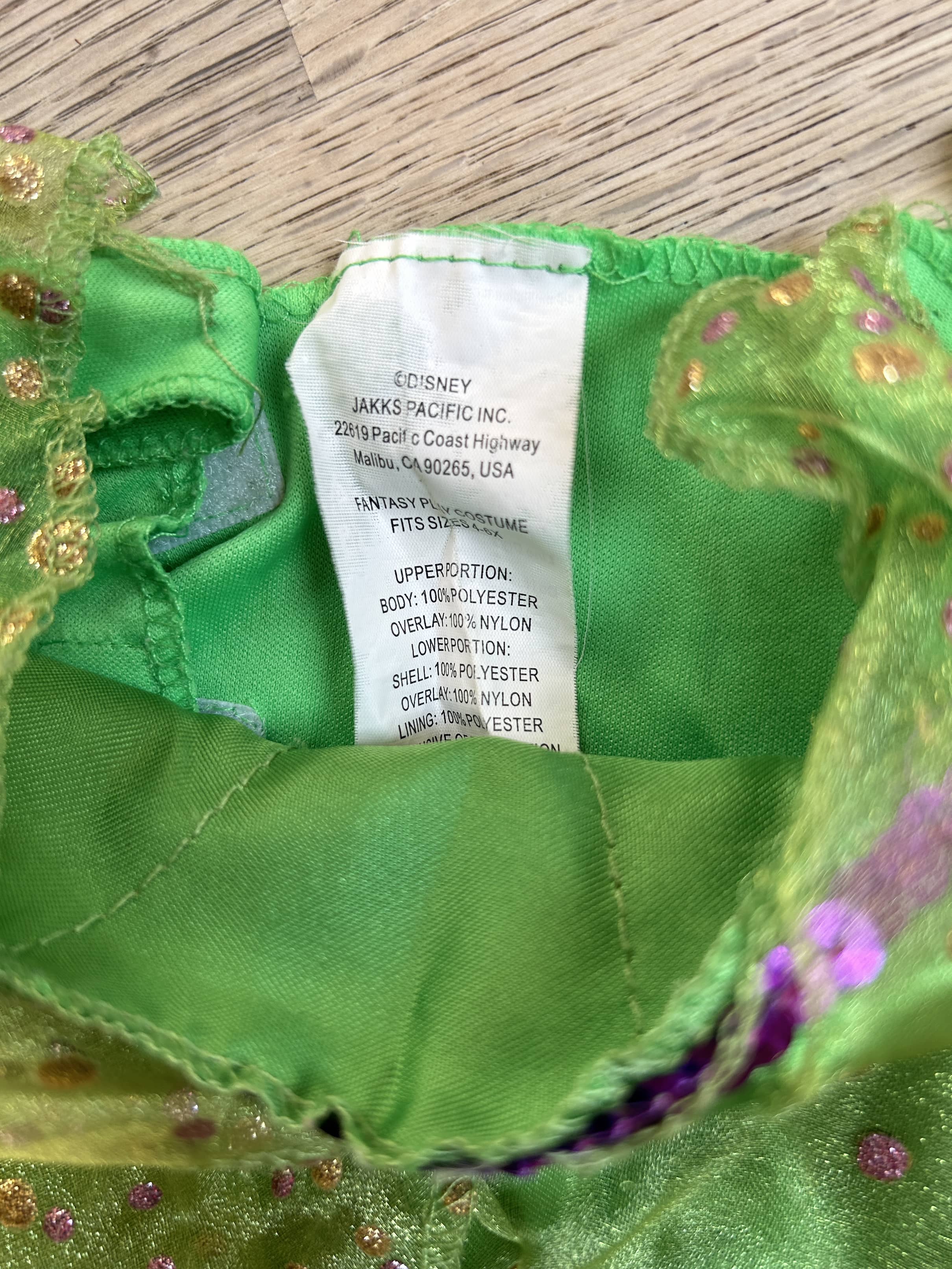 Green Fairy Dress - Disney Fantasy Play Costume (Pre-Loved) Size 4-6