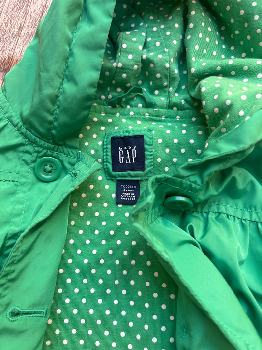 Green Raincoat (Pre-Loved) size 3t - Baby Gap