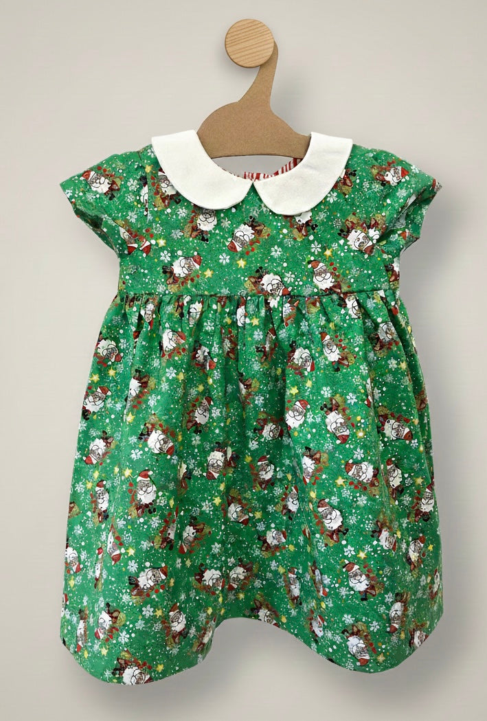 Little Green Santa Dress | Size 18 month