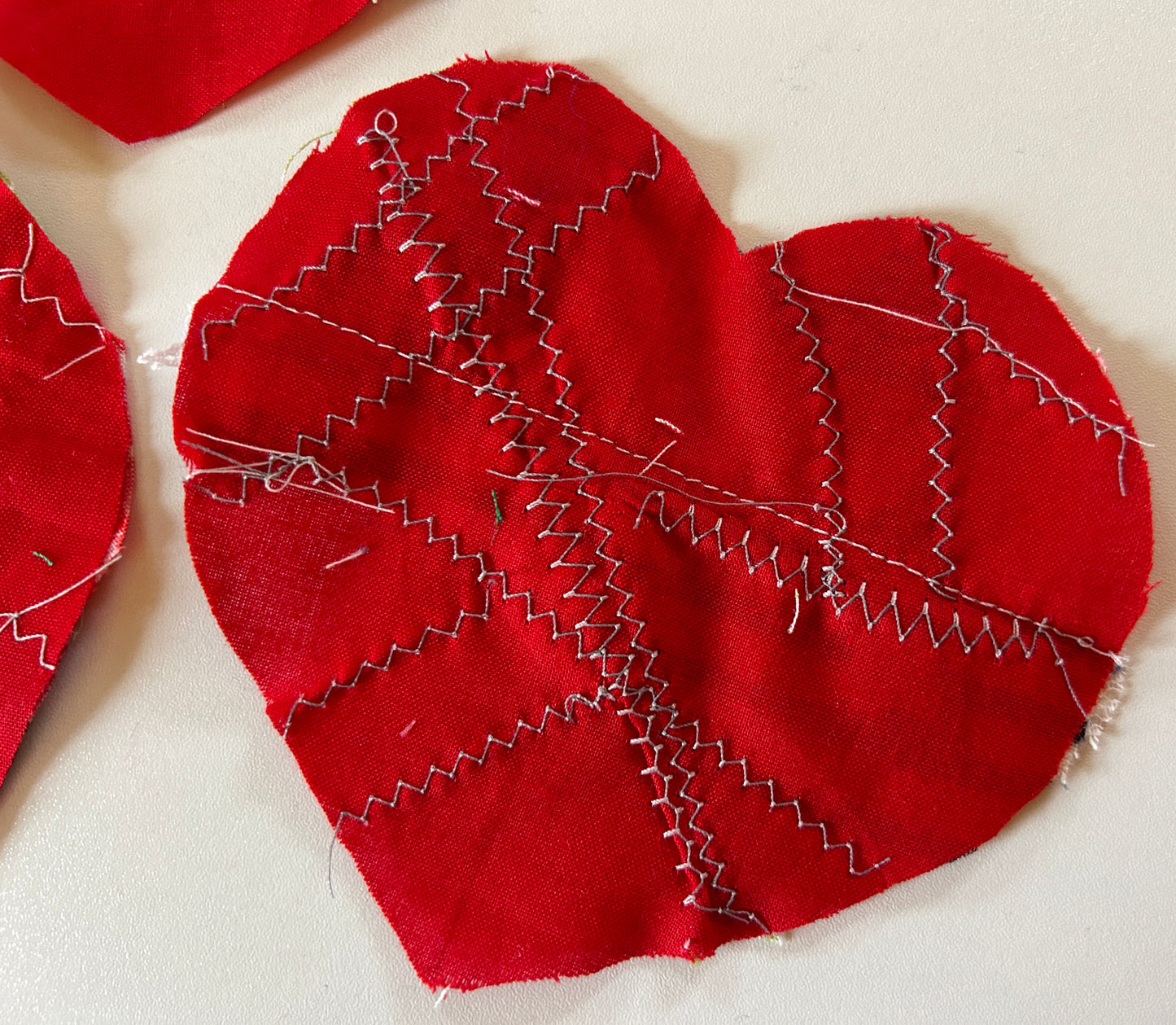 Red Patchwork Heart Bundle - Junk Journal - Appliqué- Quilting