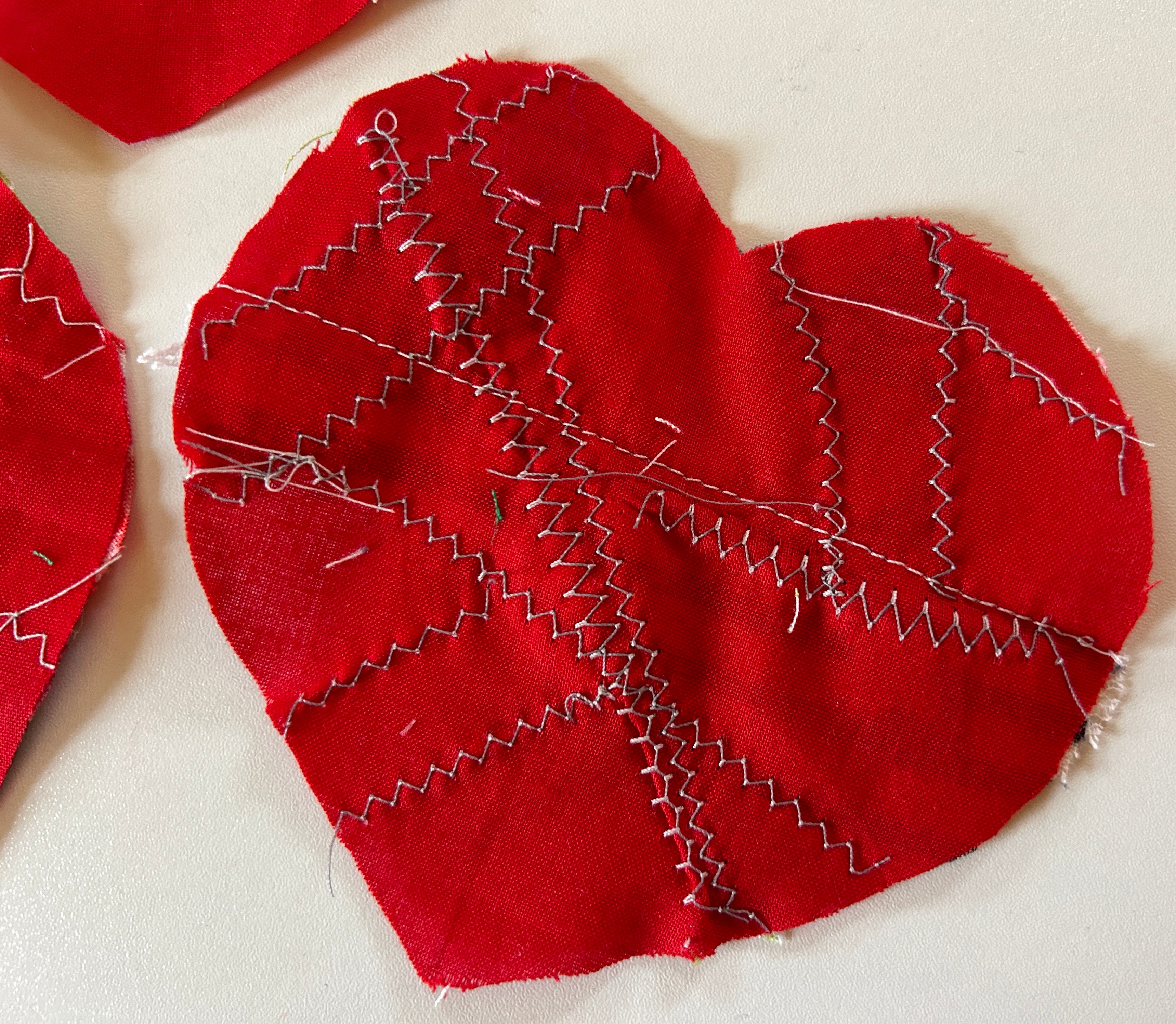 Fabric Hearts - Patchwork Heart Bundle - Junk Journal - Appliqué- Quilting